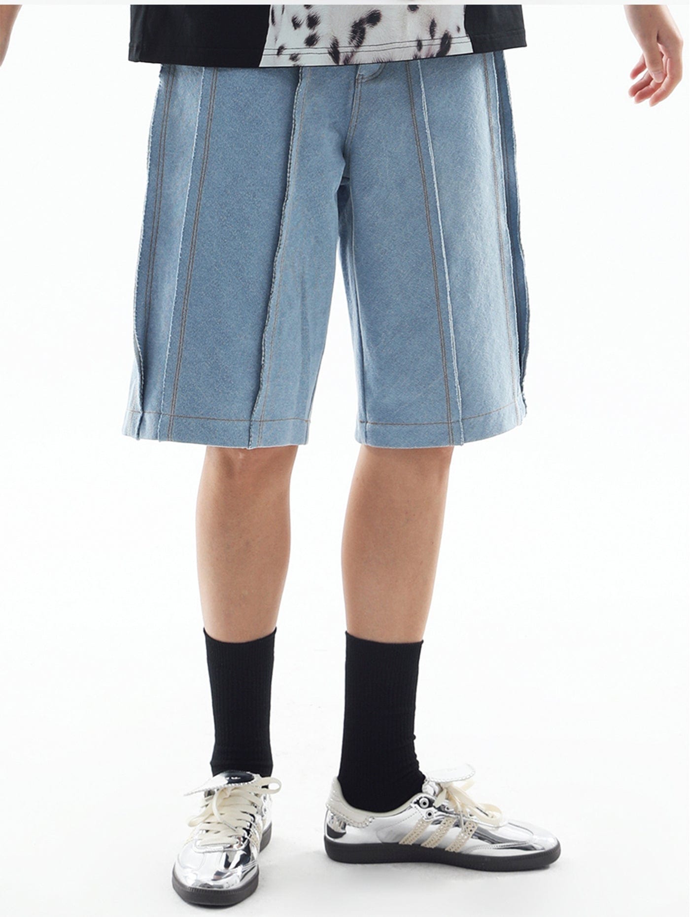 MIICHOUS Deconstructed Raw Edge Shorts