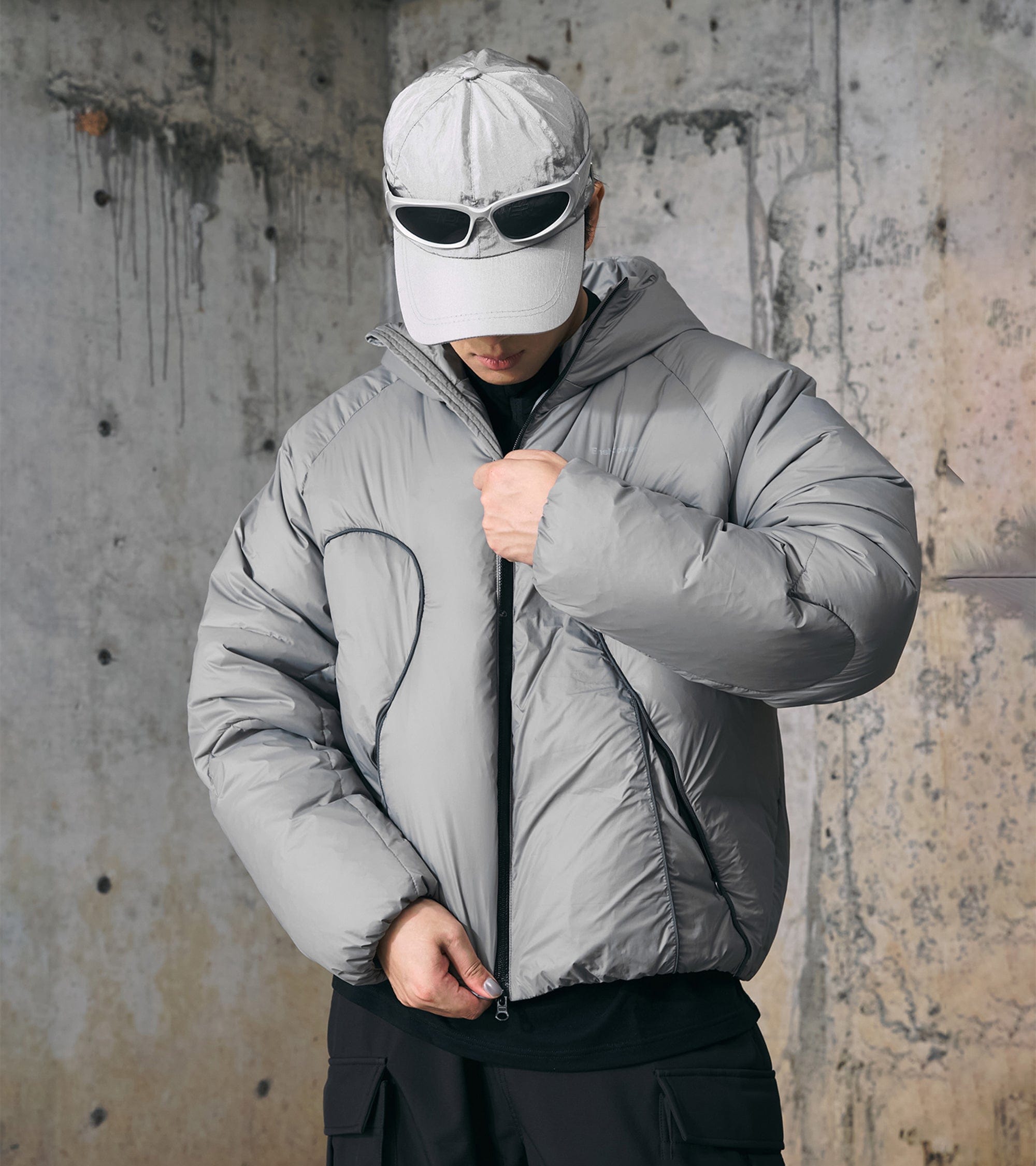 Cold laundry grey puffer online