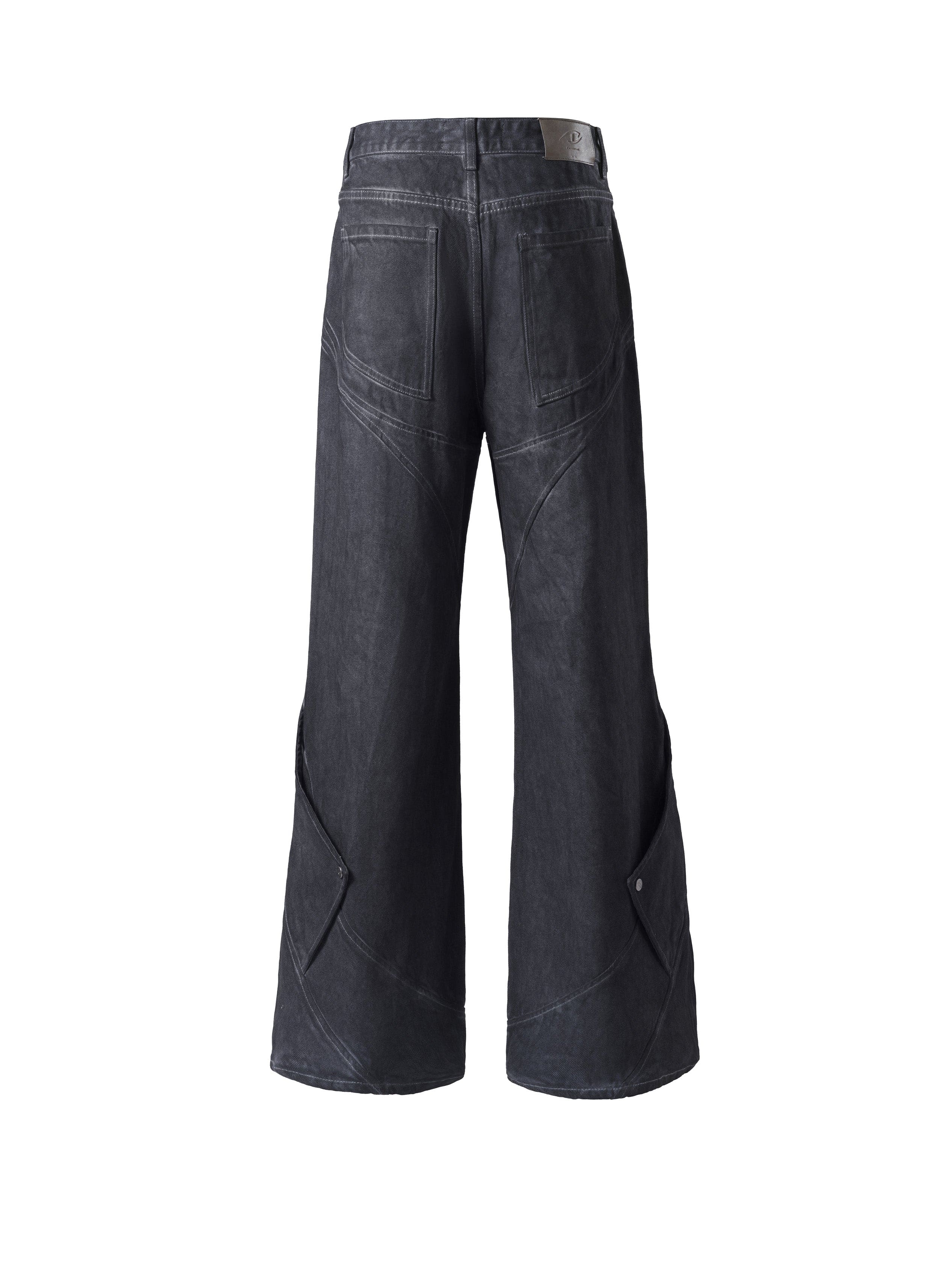 CATSSTAC Dyed Arc-Panel Wide-Leg Jeans, premium urban and streetwear designers apparel on PROJECTISR.com, CATSSTAC