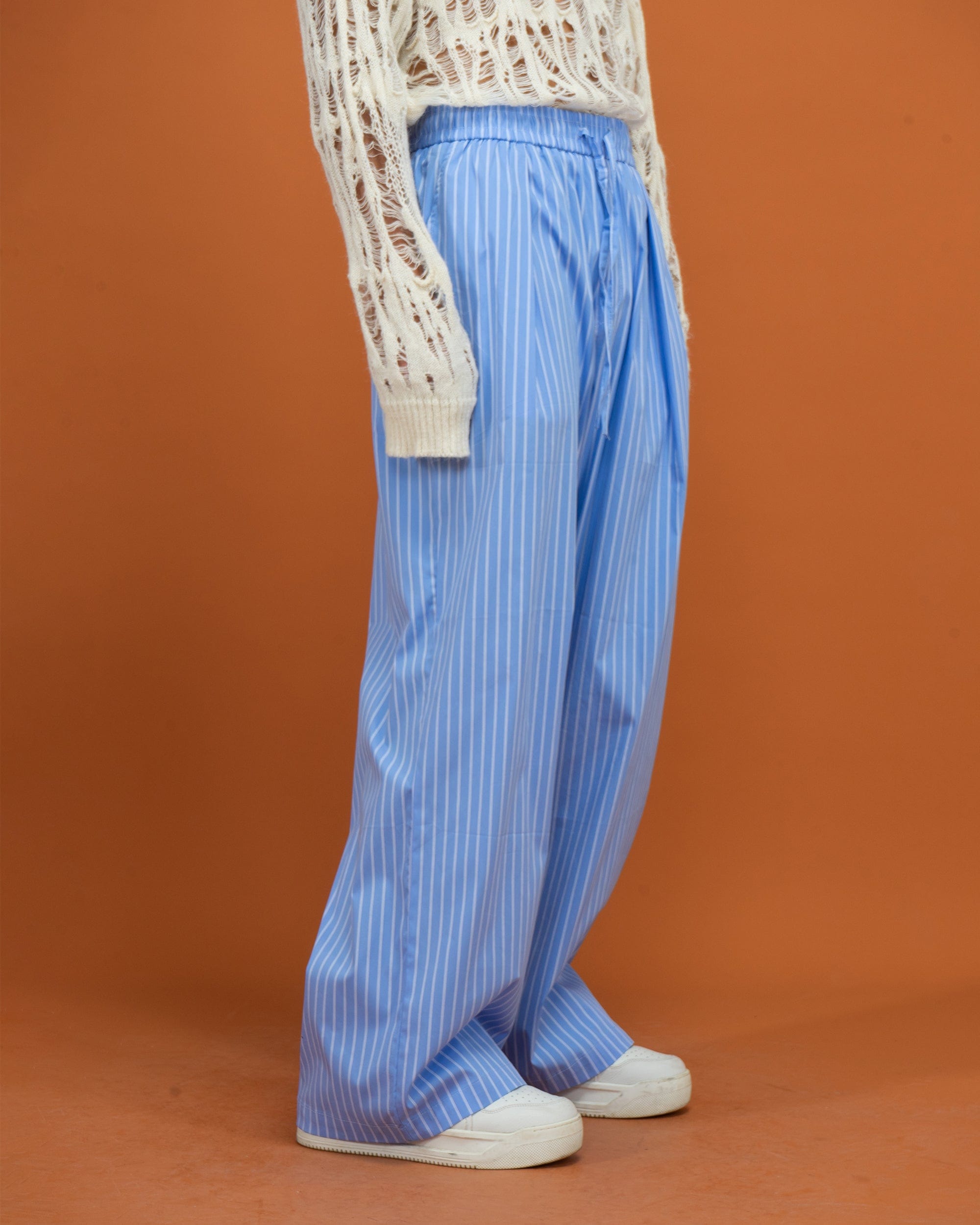 CLP Classic Striped Drawstring Wide-Leg Pants