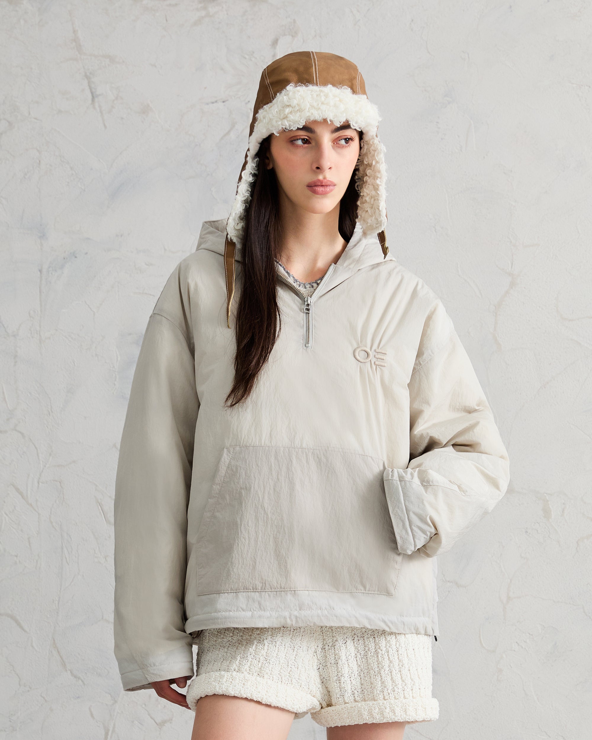 ORGANIC EMOTION Crinkled Pullover Down Jacket