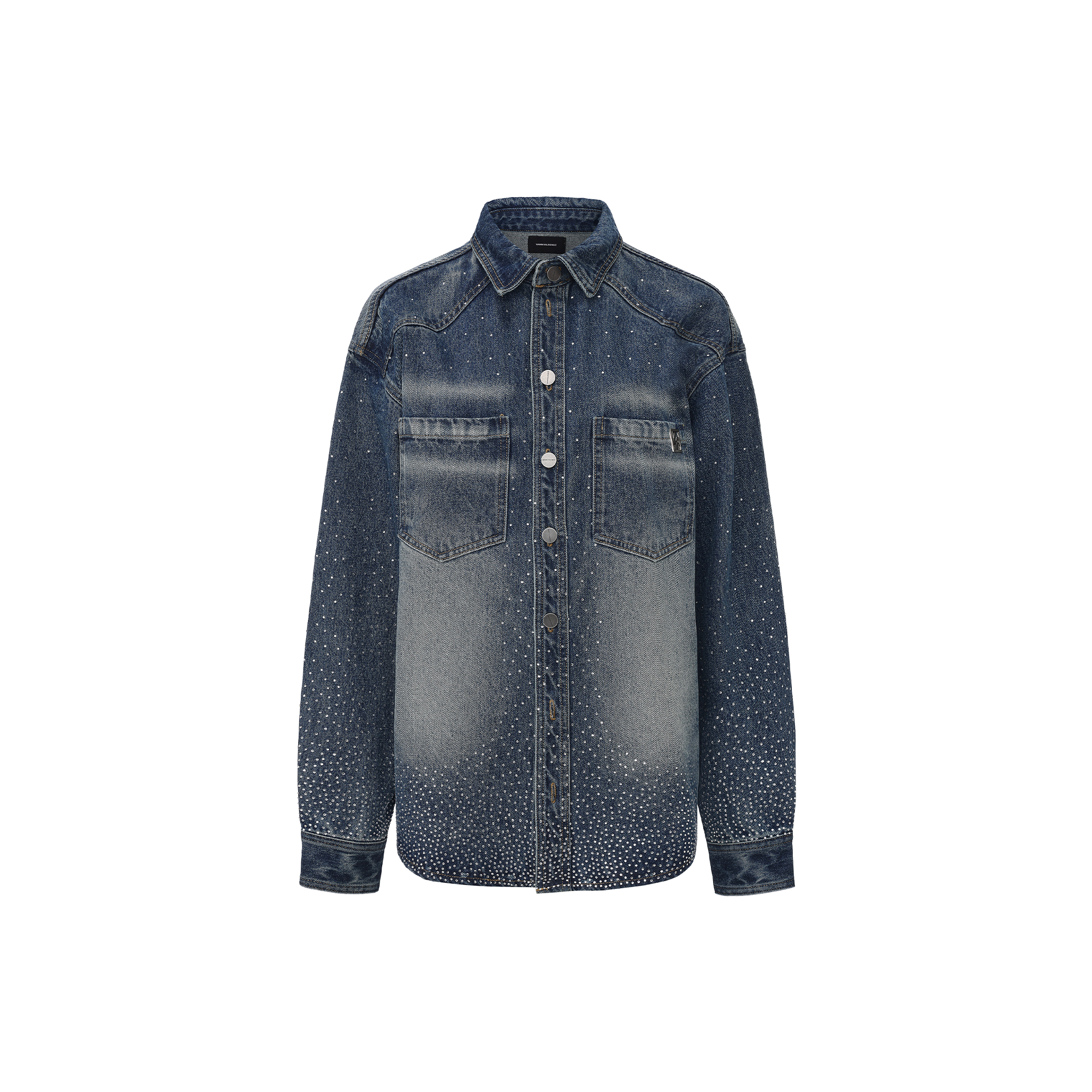VANN VALRENCE Washed Diamond Denim Shirt Jacket