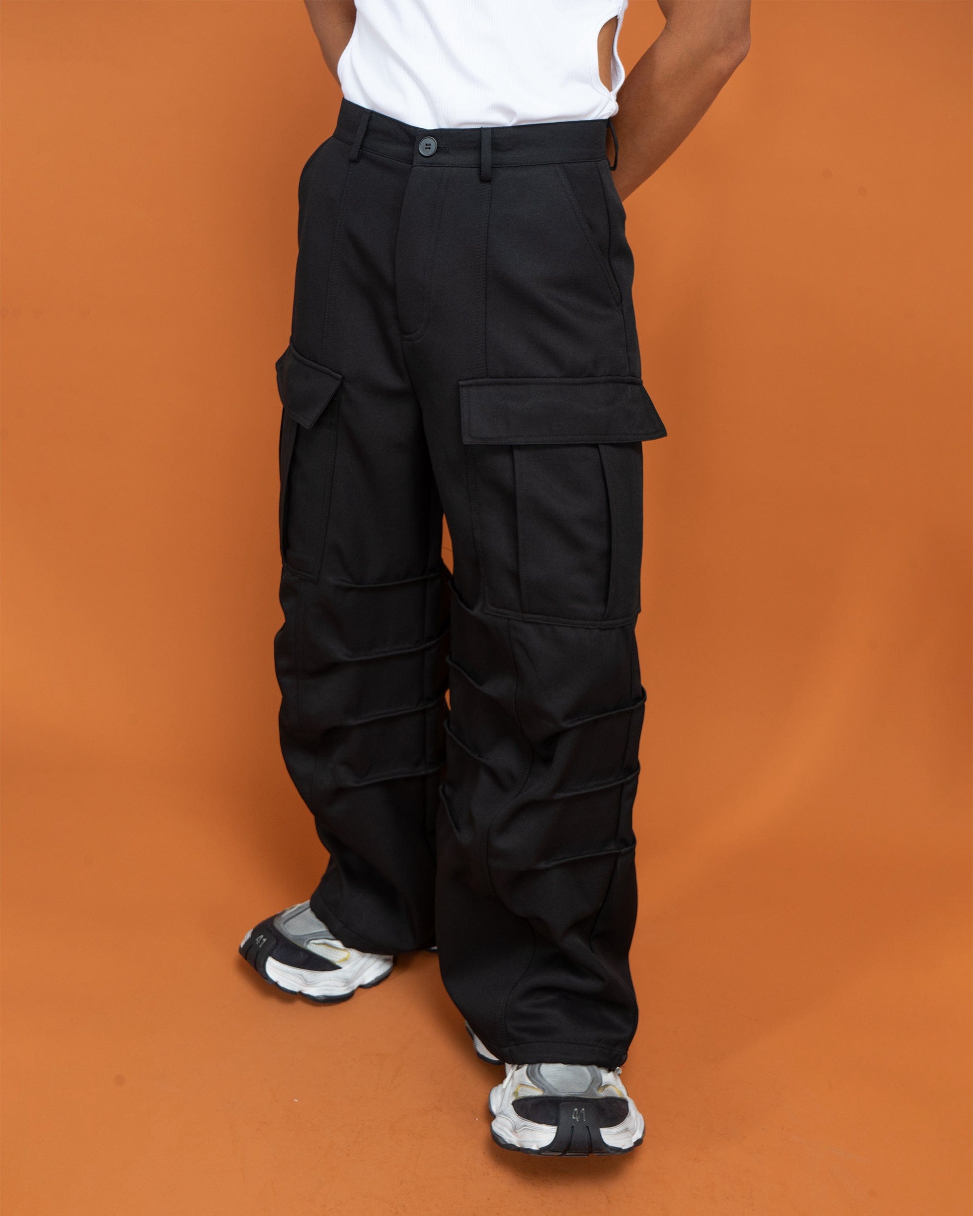 CLP Big-Pocket Crinkled Cargo Pants