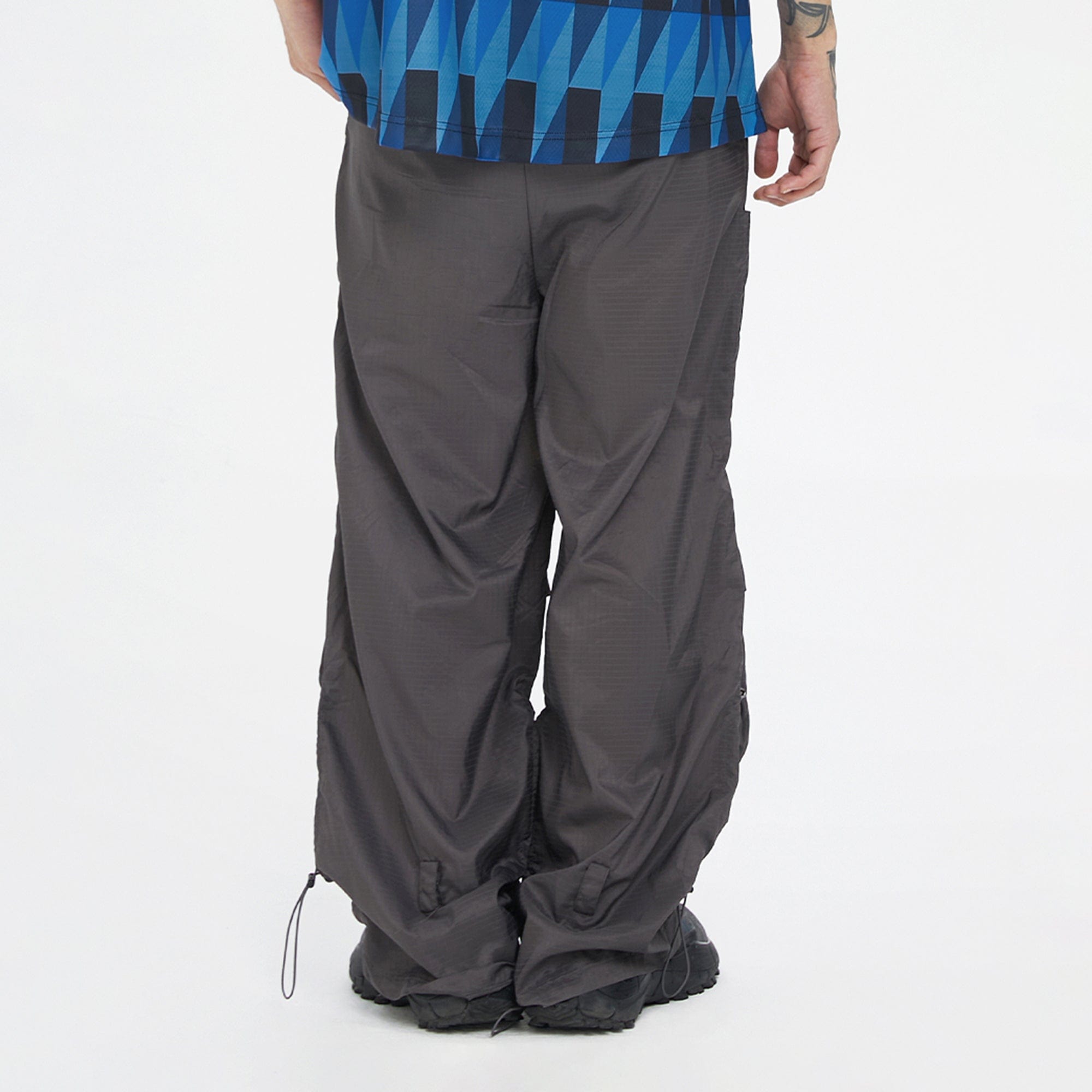 F2CE Multi-Pocket Crinkled Parachute Pants