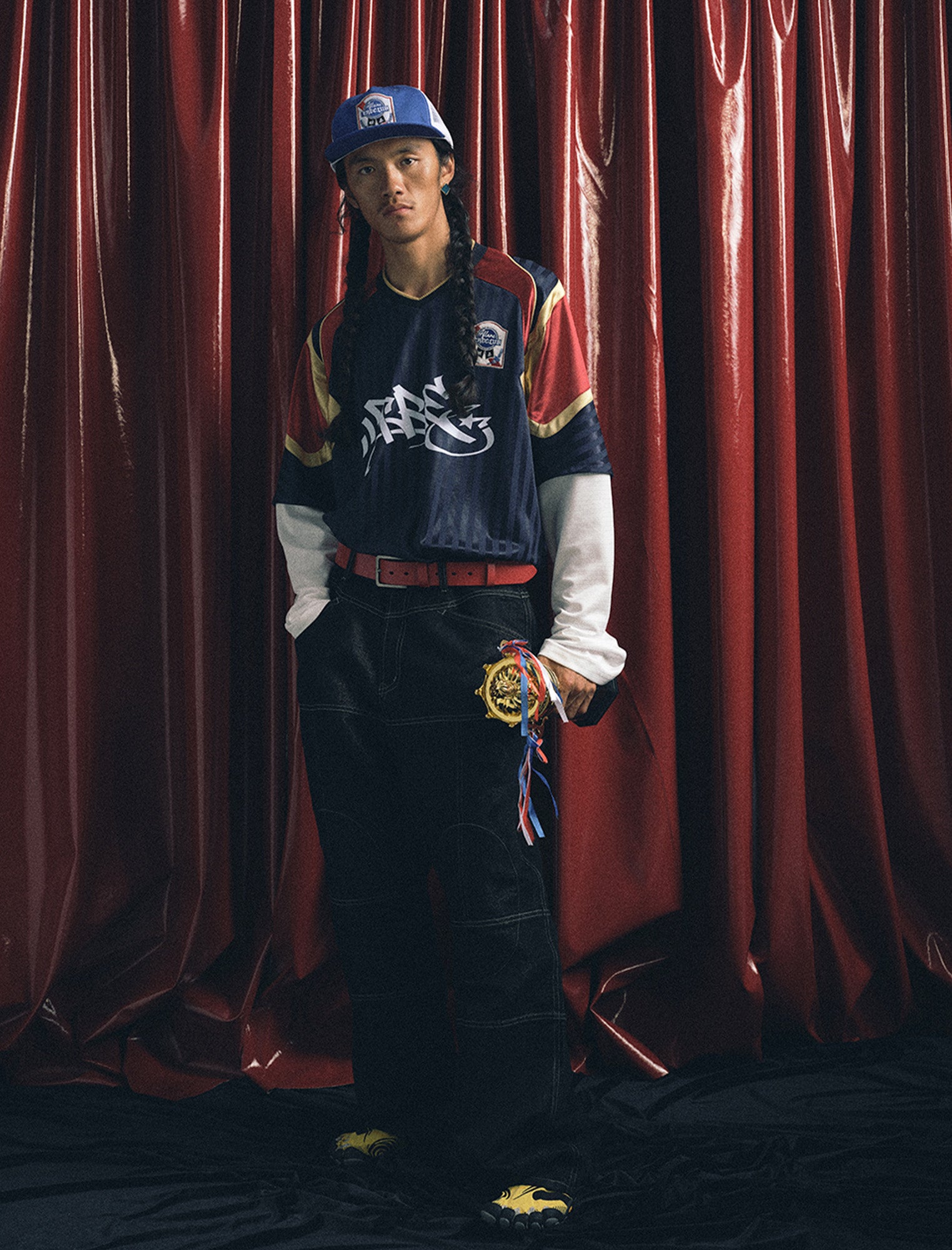 TRECLUB Layered Contrast Panel Hockey Jersey Tee, premium urban and streetwear designers apparel on PROJECTISR.com, TRECLUB