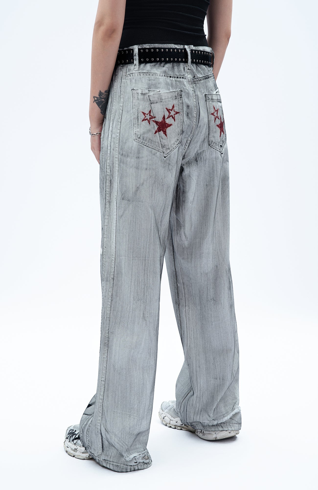 MOGONGSHE Dusty Washed Baggy Jeans