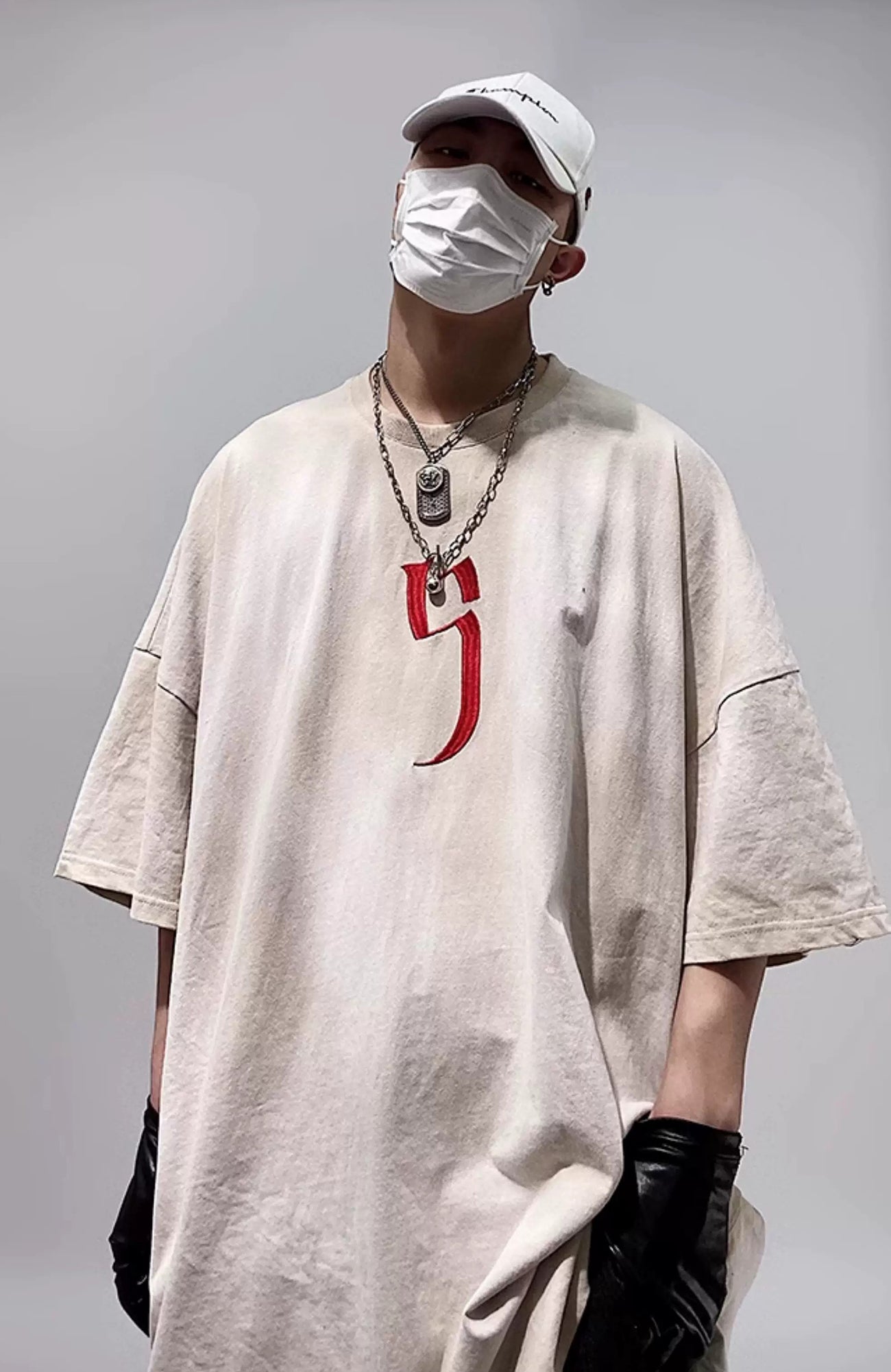 UUCSCC Retro Washed Embroidered Oversized Heavyweight T-Shirt