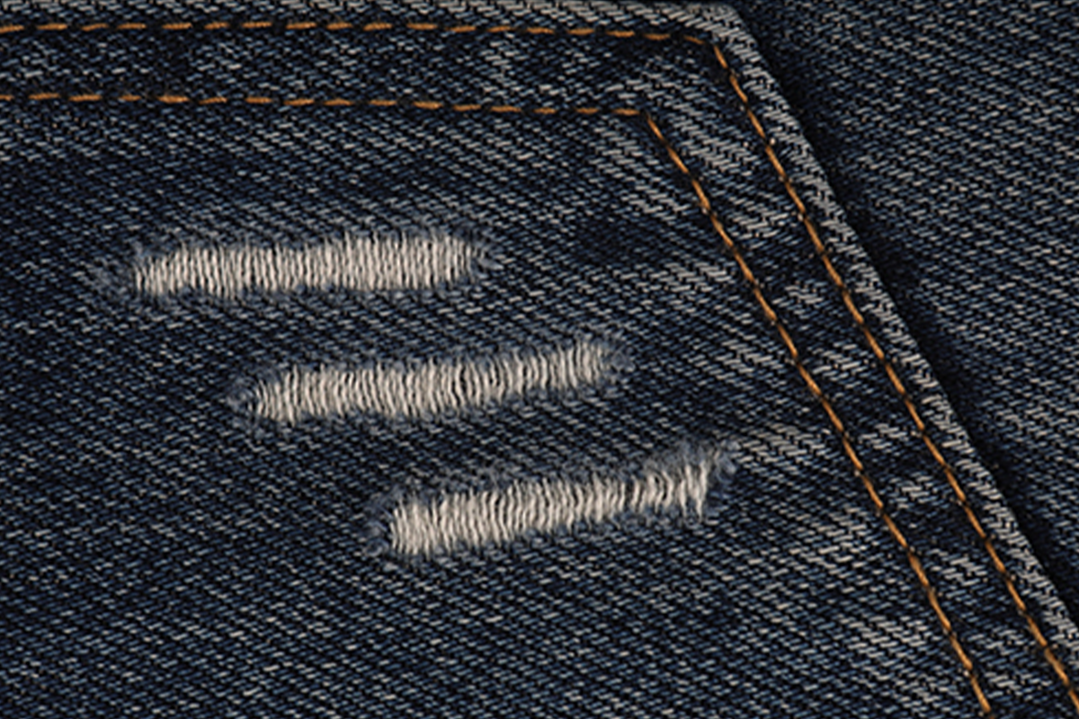 HAHAHA Washed Distressed Multi-Pocket Wide-Leg Jeans