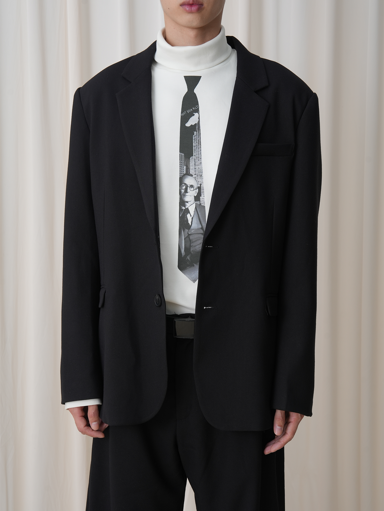 OUYANG WENJUN Classical Double-Breasted Oversized Blazer