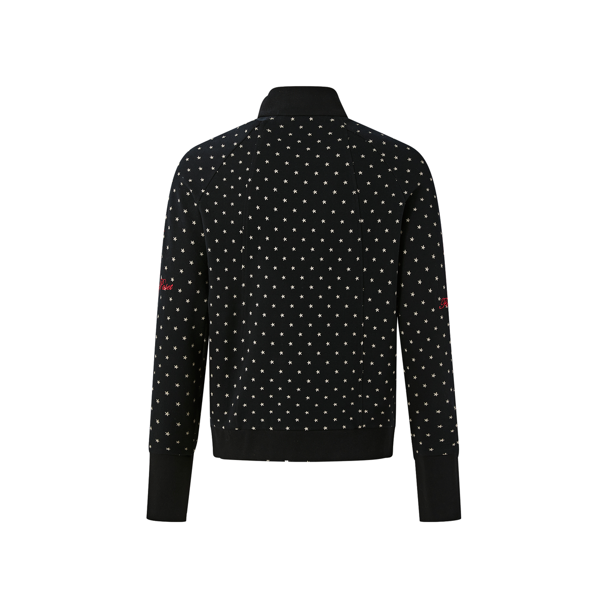 PASET Star Jacquard Embroidered Zip-Up Hoodie