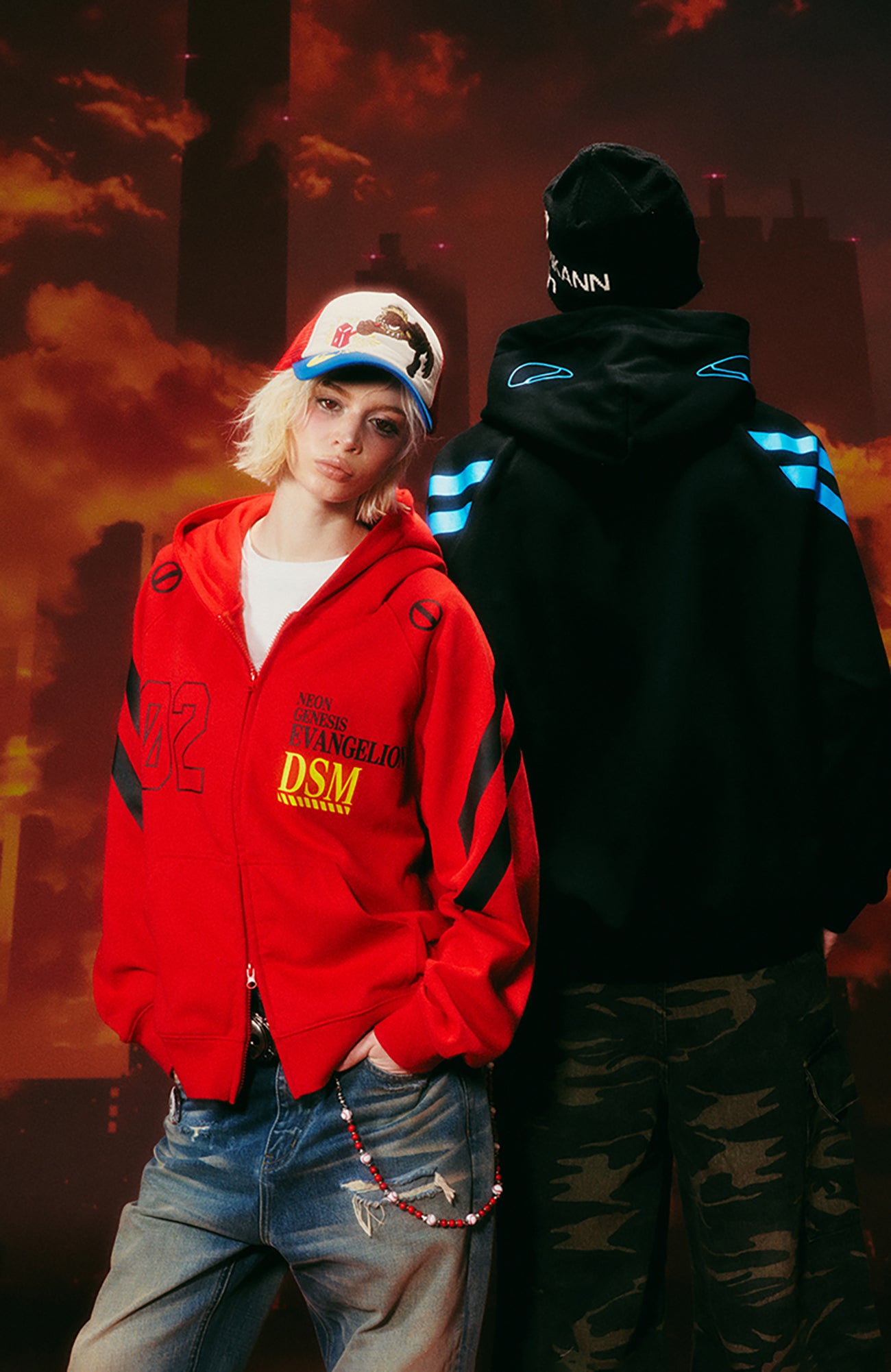 DONSMOKE x EVA Graphic Zipper Hoodie