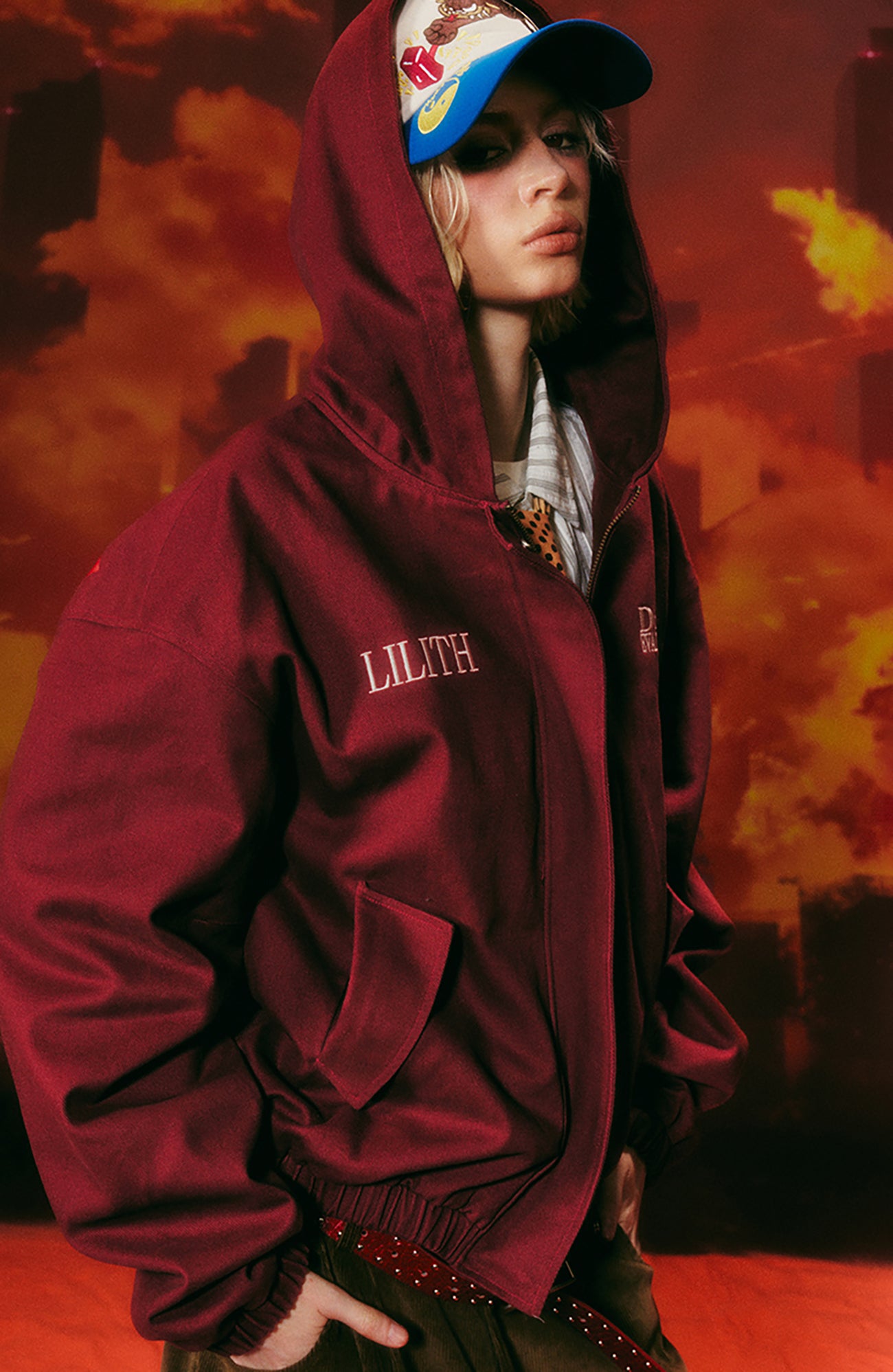 DONSMOKE X EVA Washed Hooded Jacket