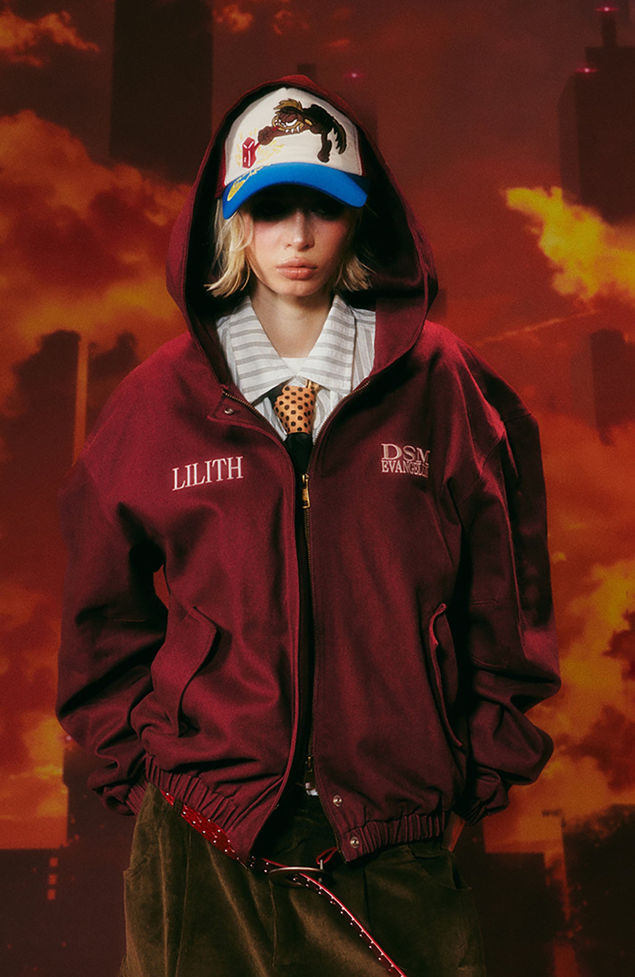 DONSMOKE X EVA Washed Hooded Jacket
