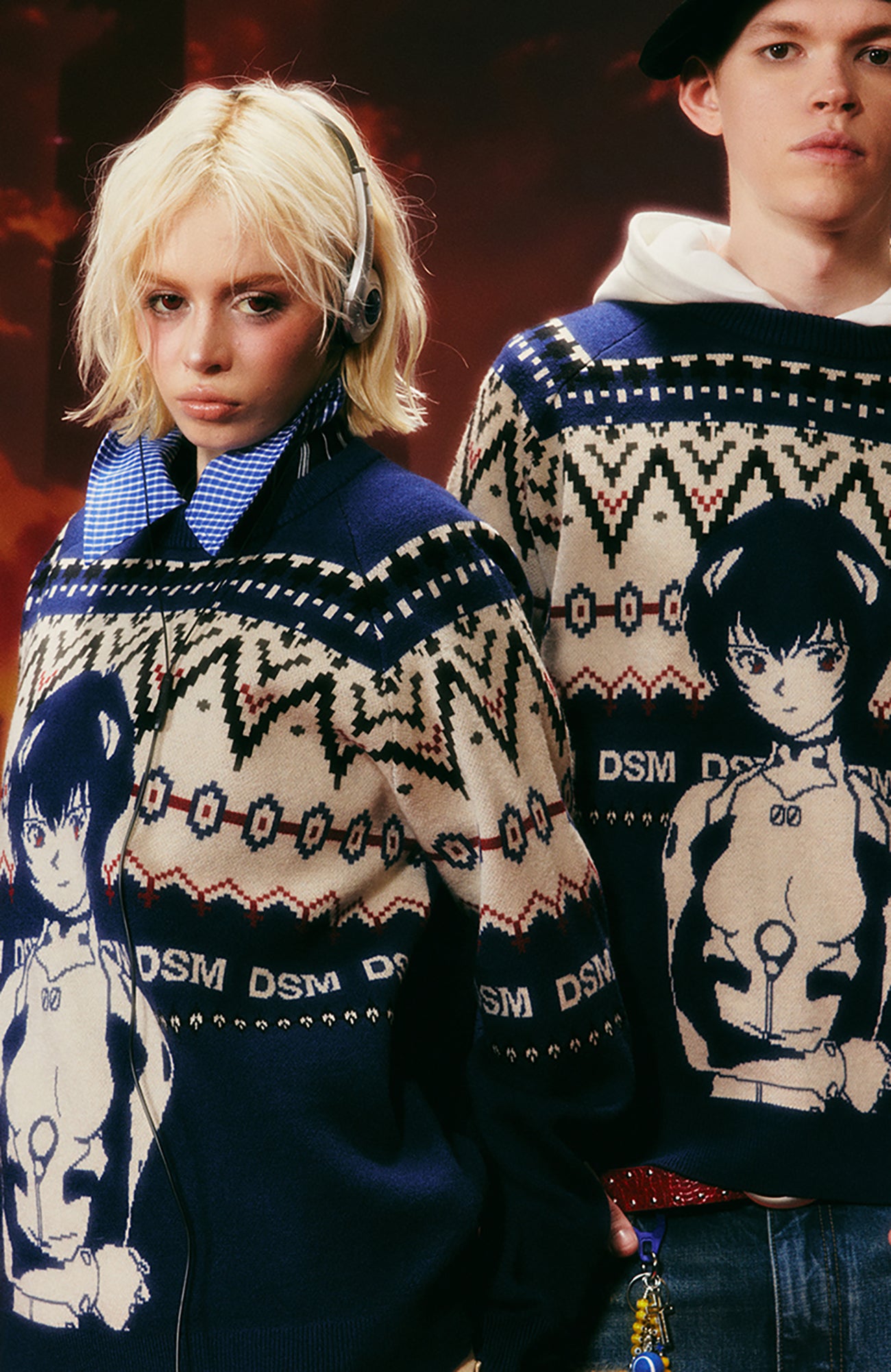 DONSMOKE x EVA Jacquard Graphic Sweater