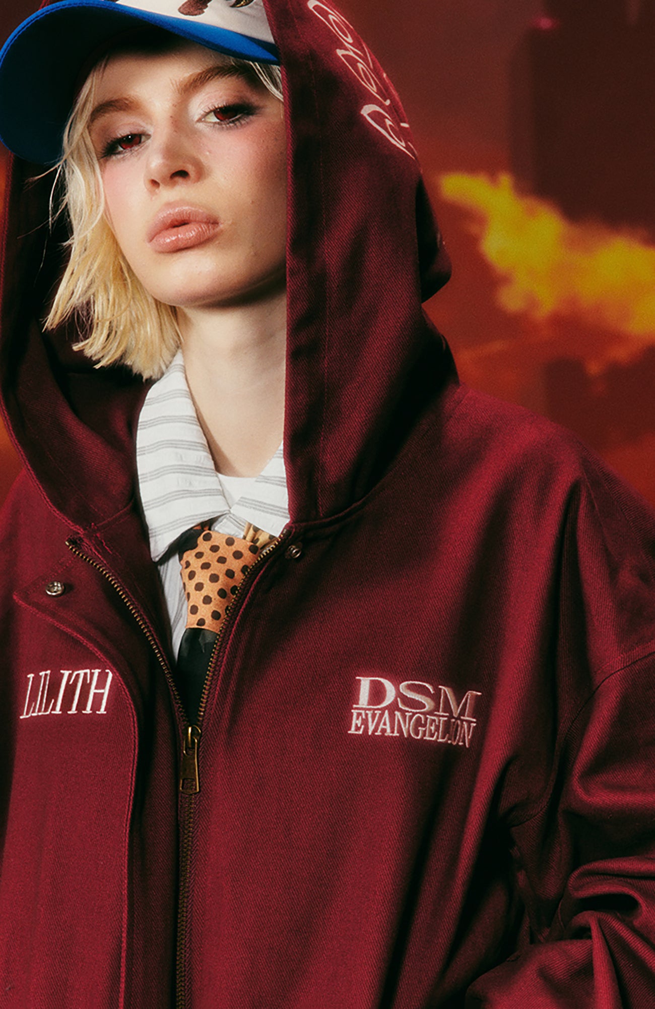 DONSMOKE X EVA Washed Hooded Jacket