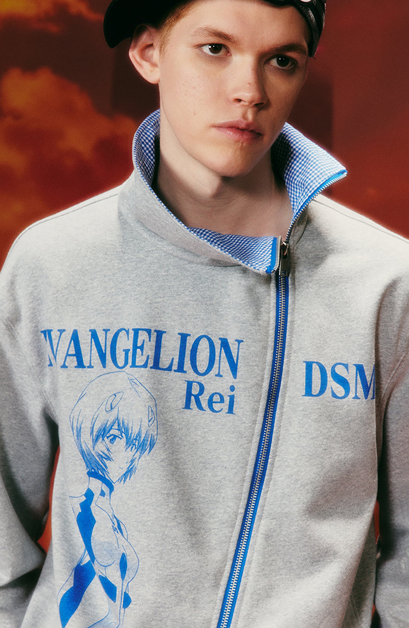 DONSMOKE x EVA Graphic Asymmetrical Zip-Up Hoodie