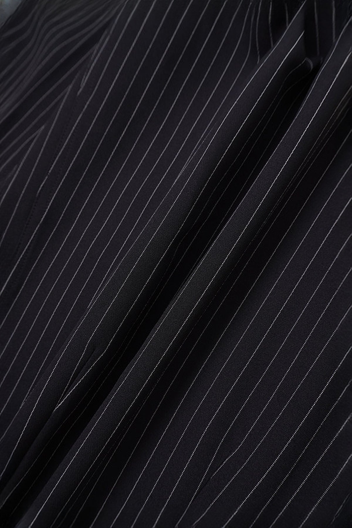 UNLIMITED MOTE Striped Drawstring Balloon Wide-Leg Cargo Pants — detail · Black