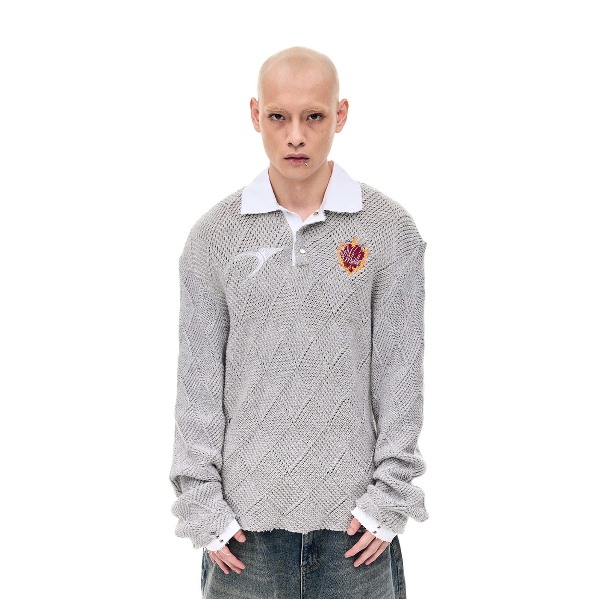 WHISTLEHUNTER Argyle Wool-Blend Polo Sweater, premium urban and streetwear designers apparel on PROJECTISR.com, WHISTLEHUNTER