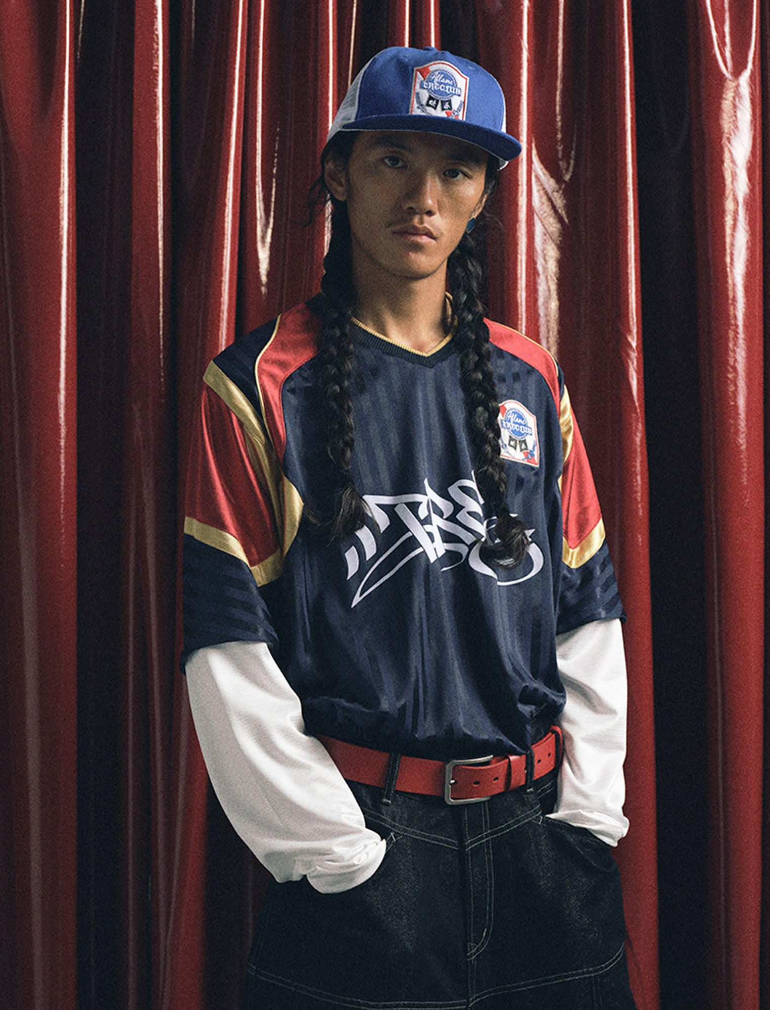 TRECLUB Layered Contrast Panel Hockey Jersey Tee, premium urban and streetwear designers apparel on PROJECTISR.com, TRECLUB