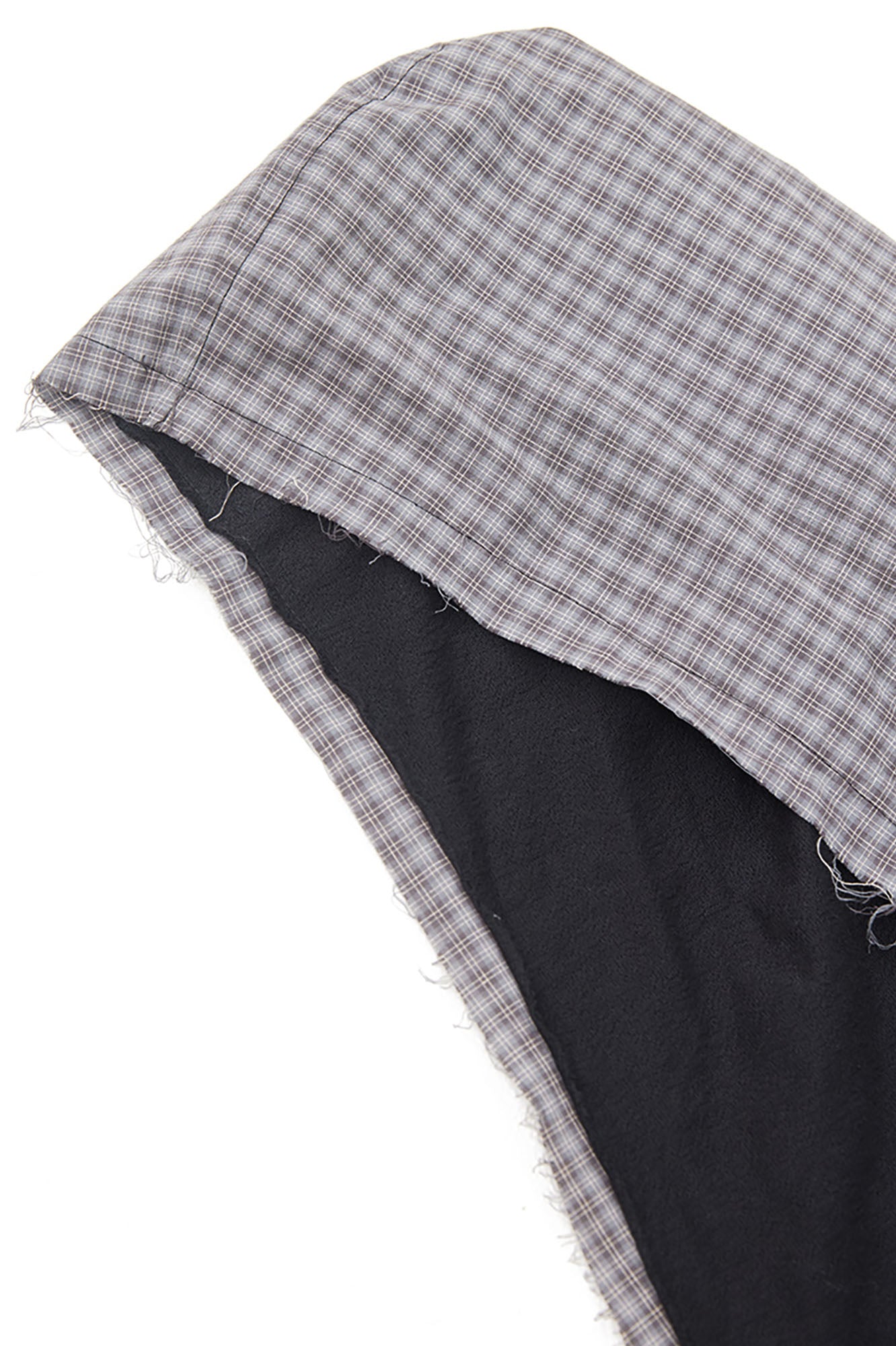 RELABEL Detachable Snood Hood Spliced Long-Sleeve Tee