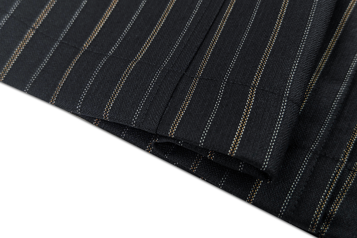 FACEONLAB Striped Wool-Blend Wide-Leg Trousers