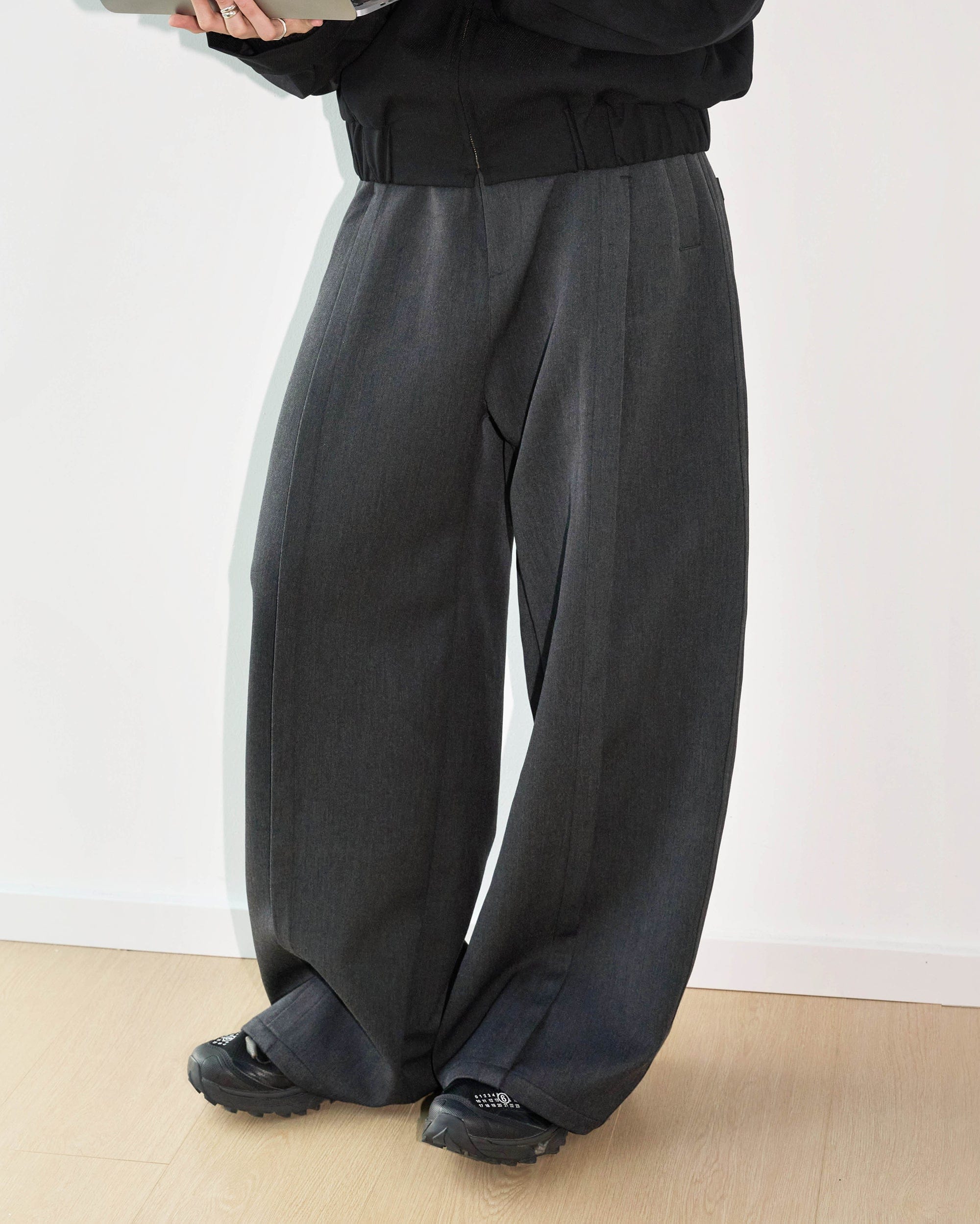 49PERCENT Modern Pleated Wide-Leg Trousers