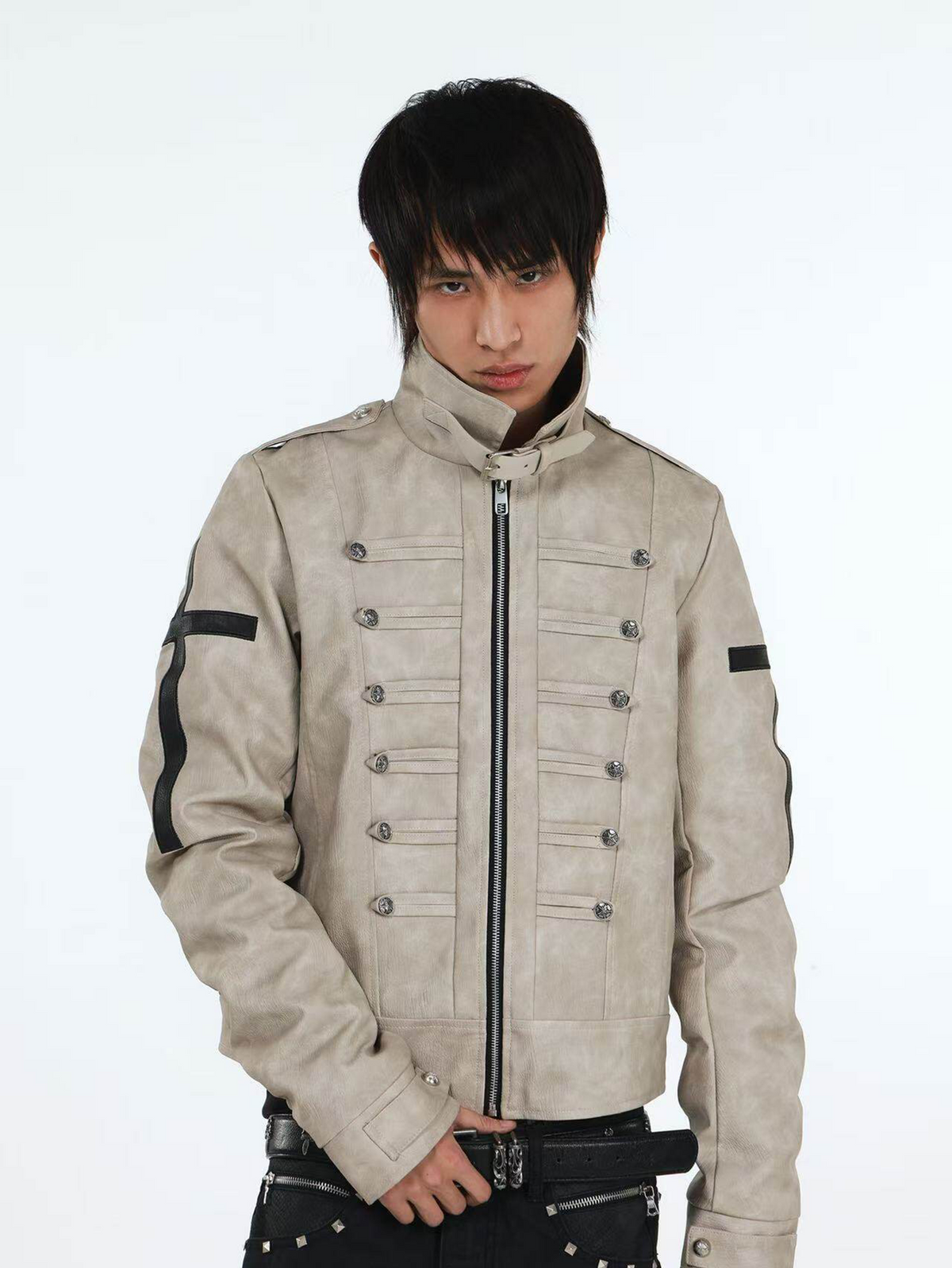 DETW Cross-Button Structured Coat