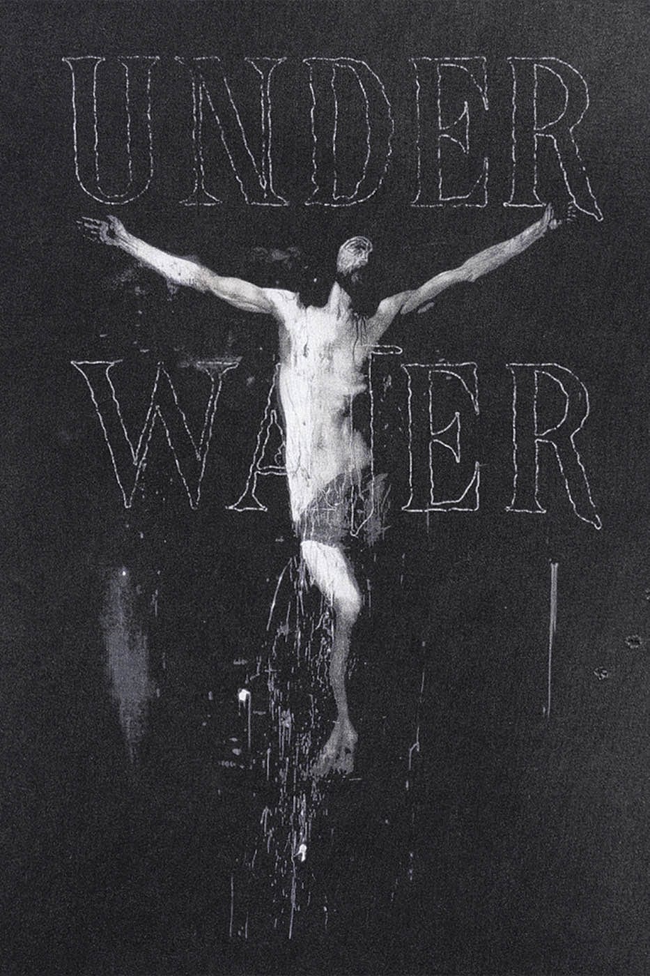 UNDERWATER Distressed Jesus T-Shirt, premium urban and streetwear designers apparel on PROJECTISR.com, UNDERWATER