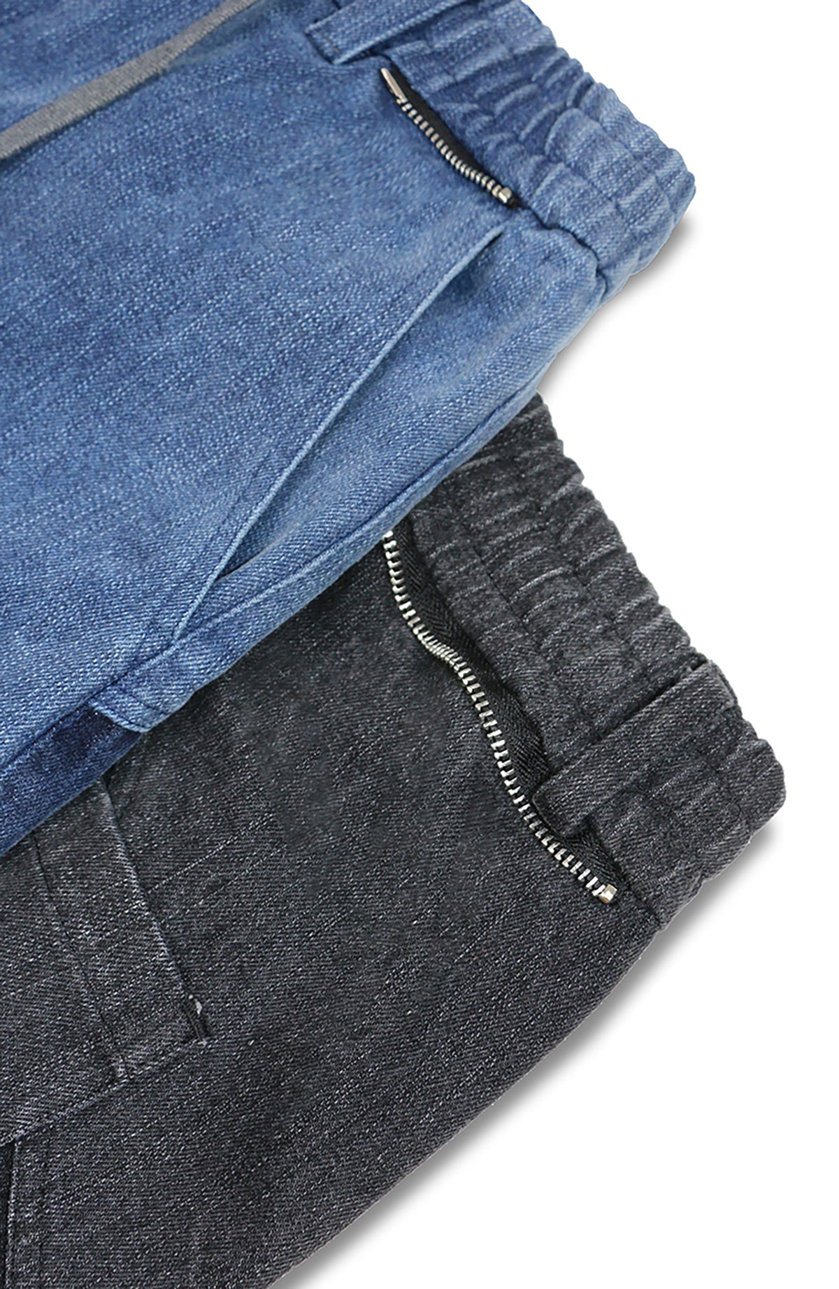 RELABEL Detachable Washed Pleated Jeans