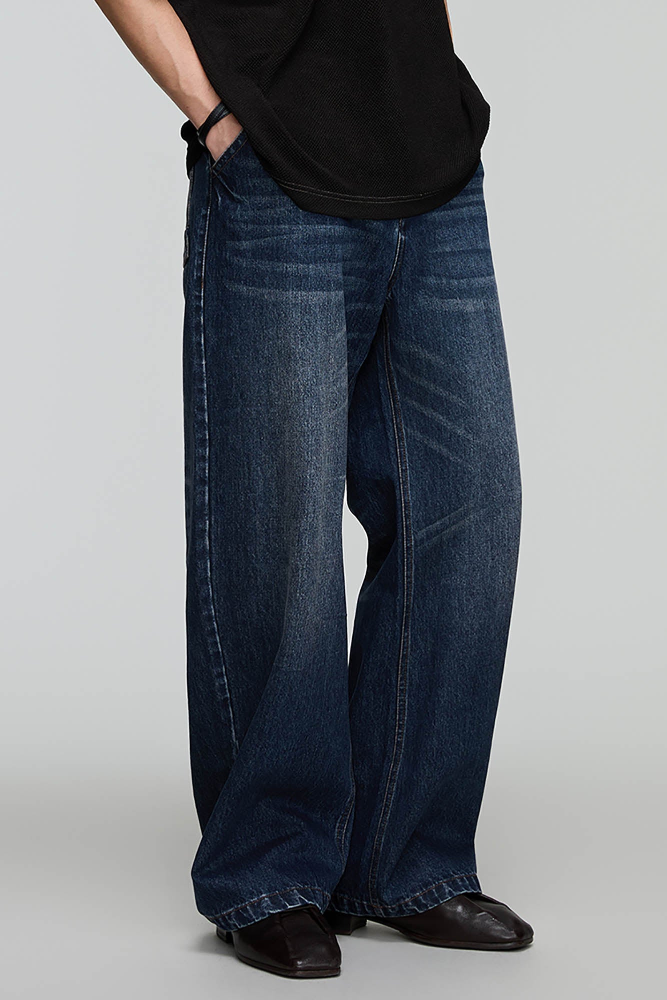 OPICLOTH Lyocell-Blend Washed Straight-Leg Jeans