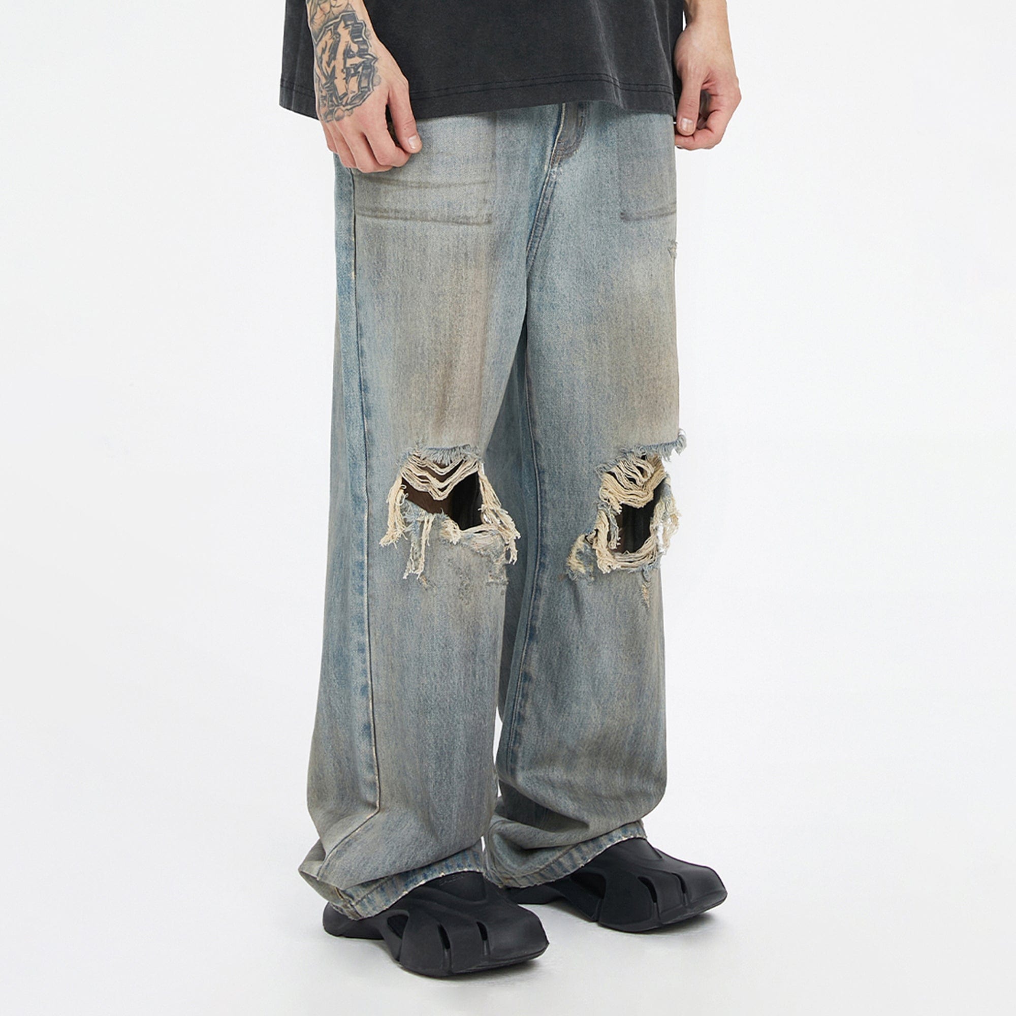 F2CE Classic Washed Ripped Jeans