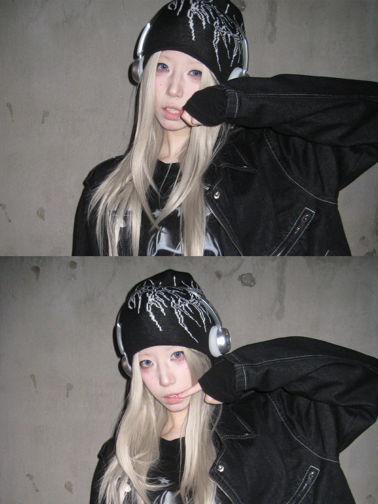 REBEL WAVE Bone Graphic Beanie