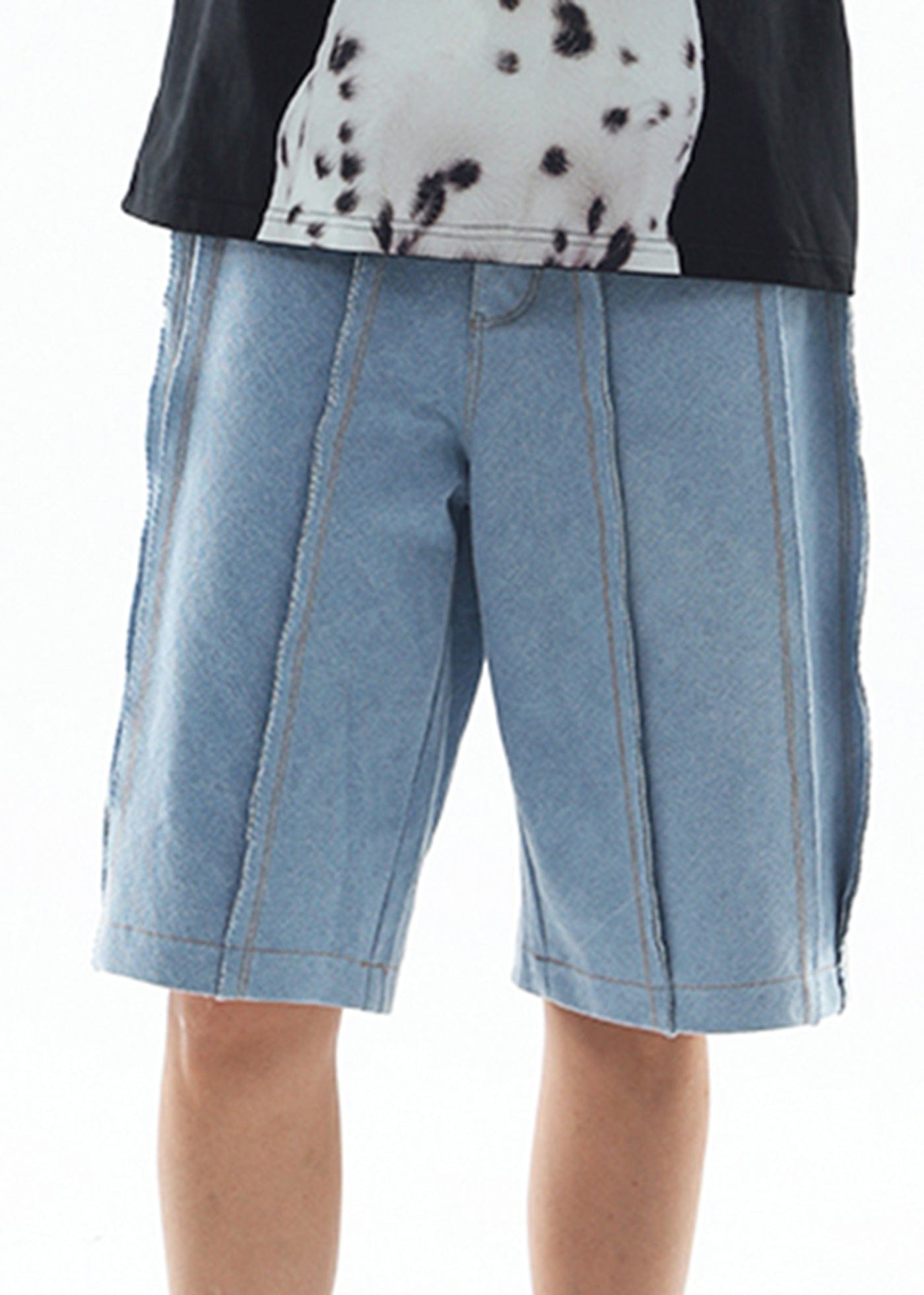 MIICHOUS Deconstructed Raw Edge Shorts