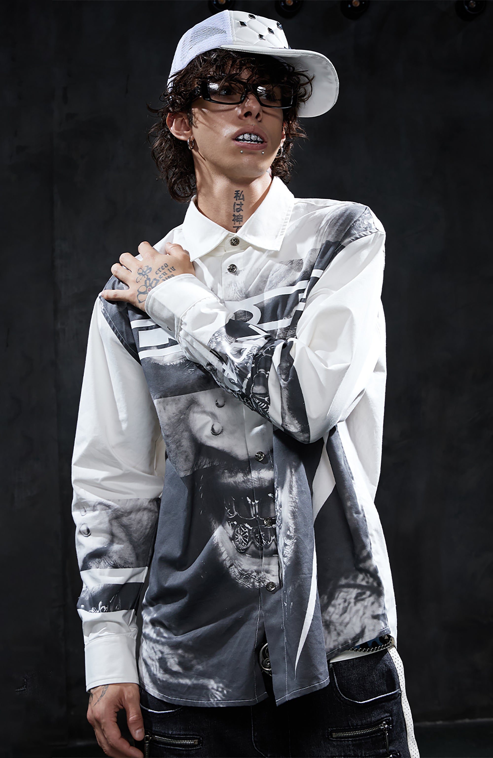 DND4DES Graphic Portrait Long-Sleeve Shirt
