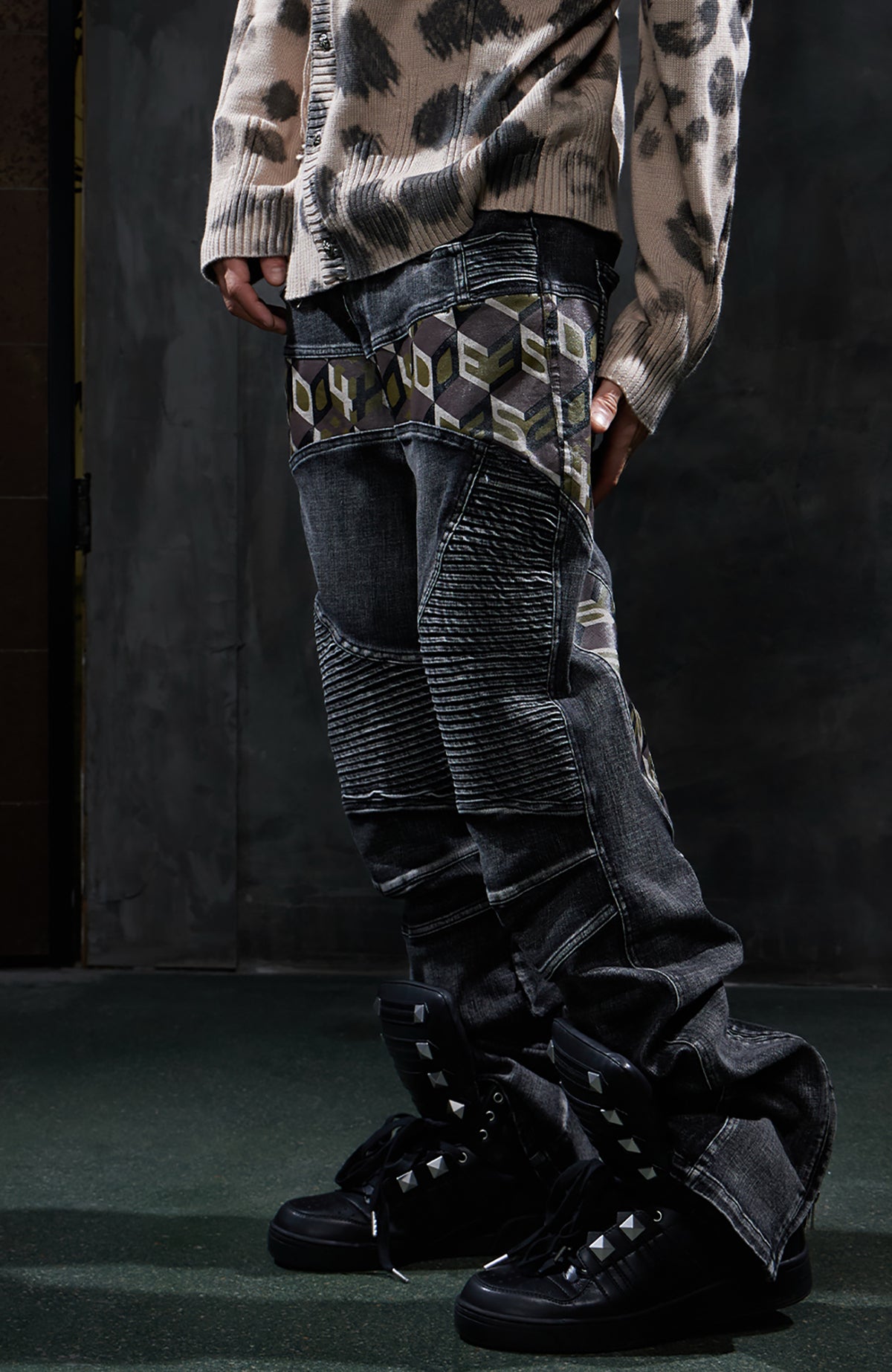 DND4DES Retro Monogram Straight-Leg Jeans