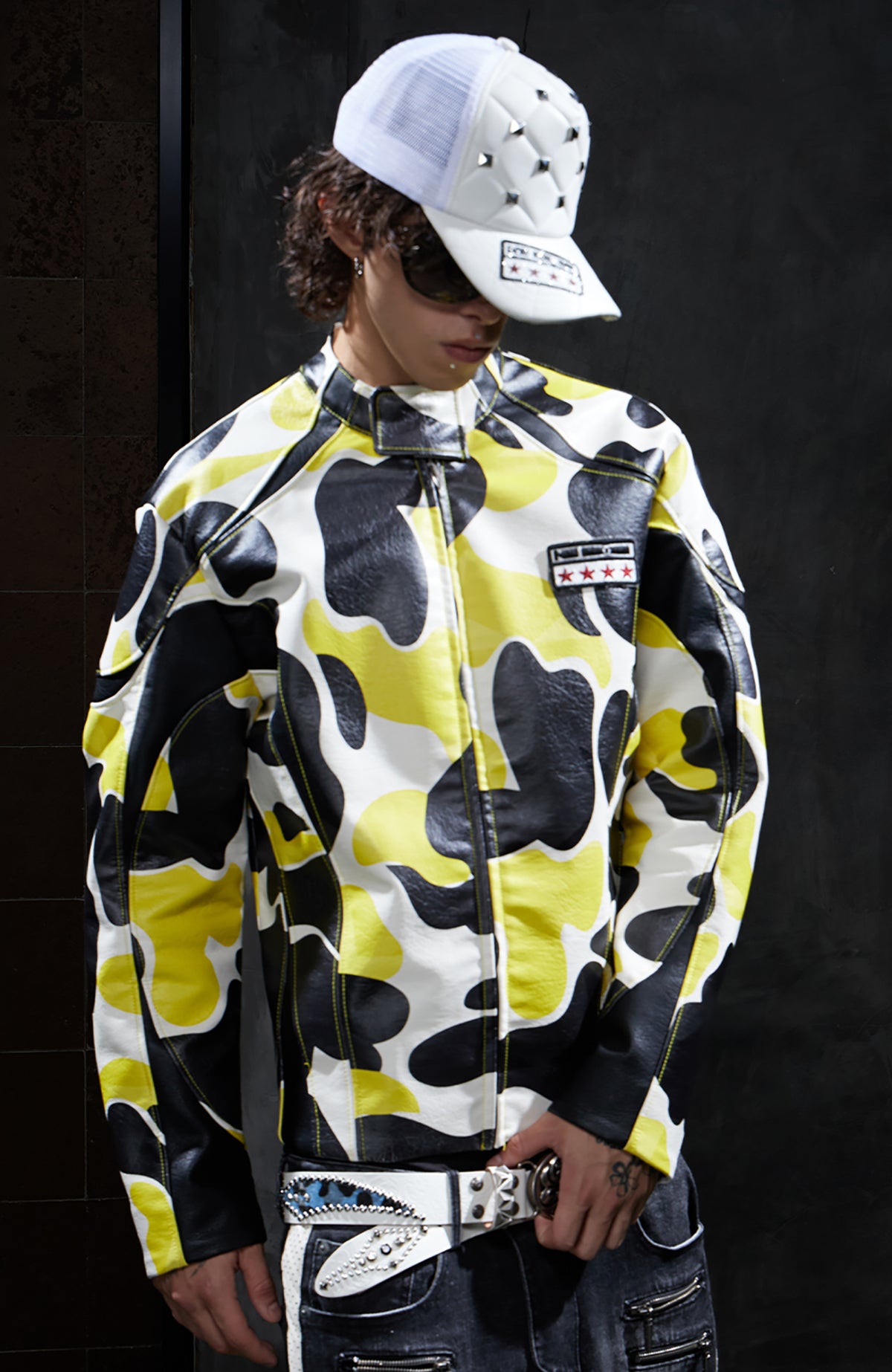 DND4DES Camo Star Full-Print Zip-Up Jacket