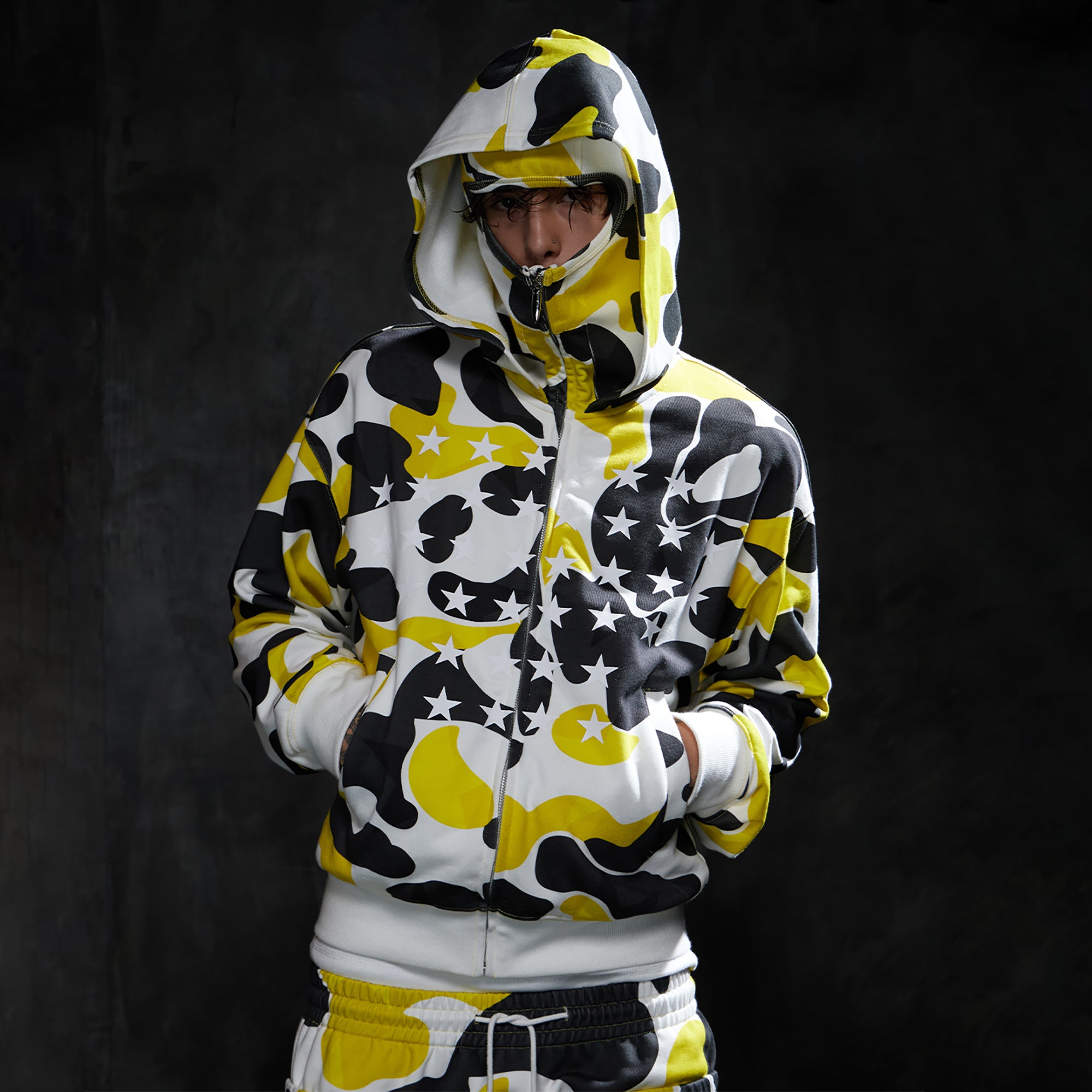 DND4DES Camo Star Full-Print Mask Hoodie