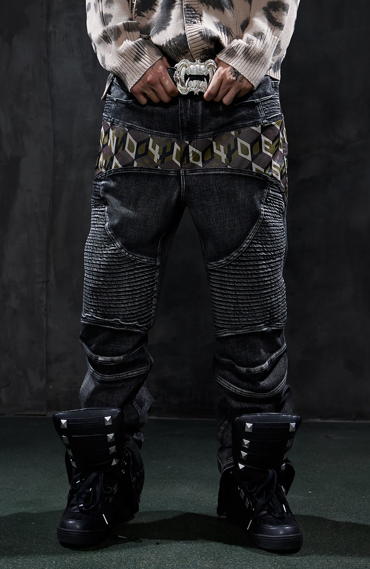DND4DES Retro Monogram Straight-Leg Jeans