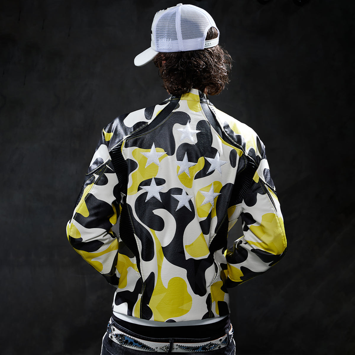 DND4DES Camo Star Full-Print Zip-Up Jacket