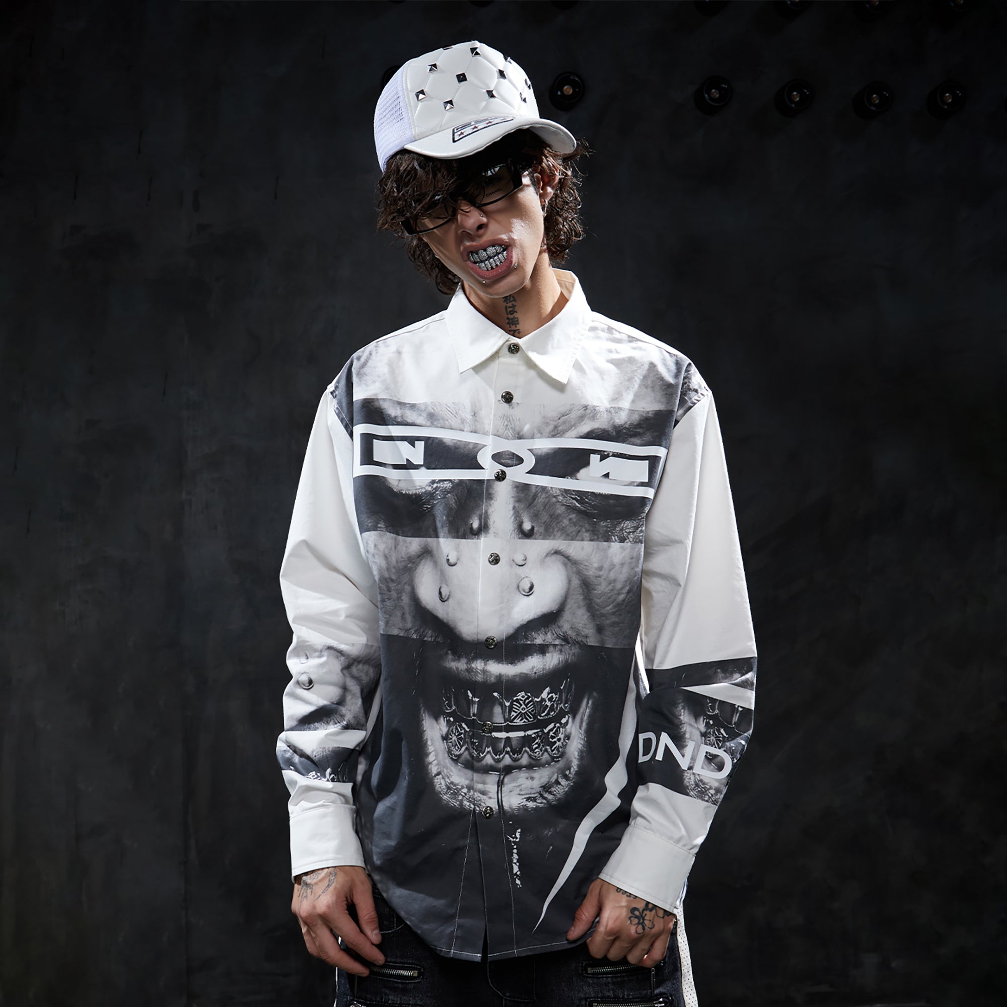 DND4DES Graphic Portrait Long-Sleeve Shirt