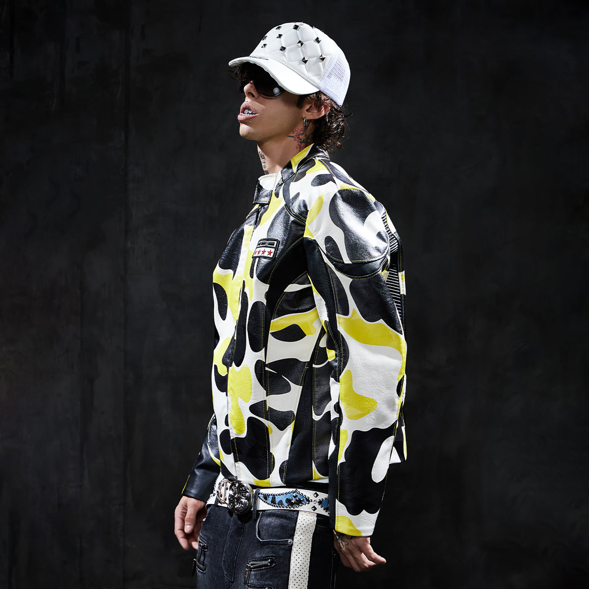 DND4DES Camo Star Full-Print Zip-Up Jacket