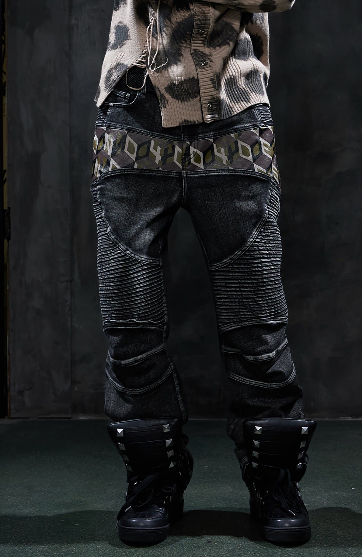 DND4DES Retro Monogram Straight-Leg Jeans