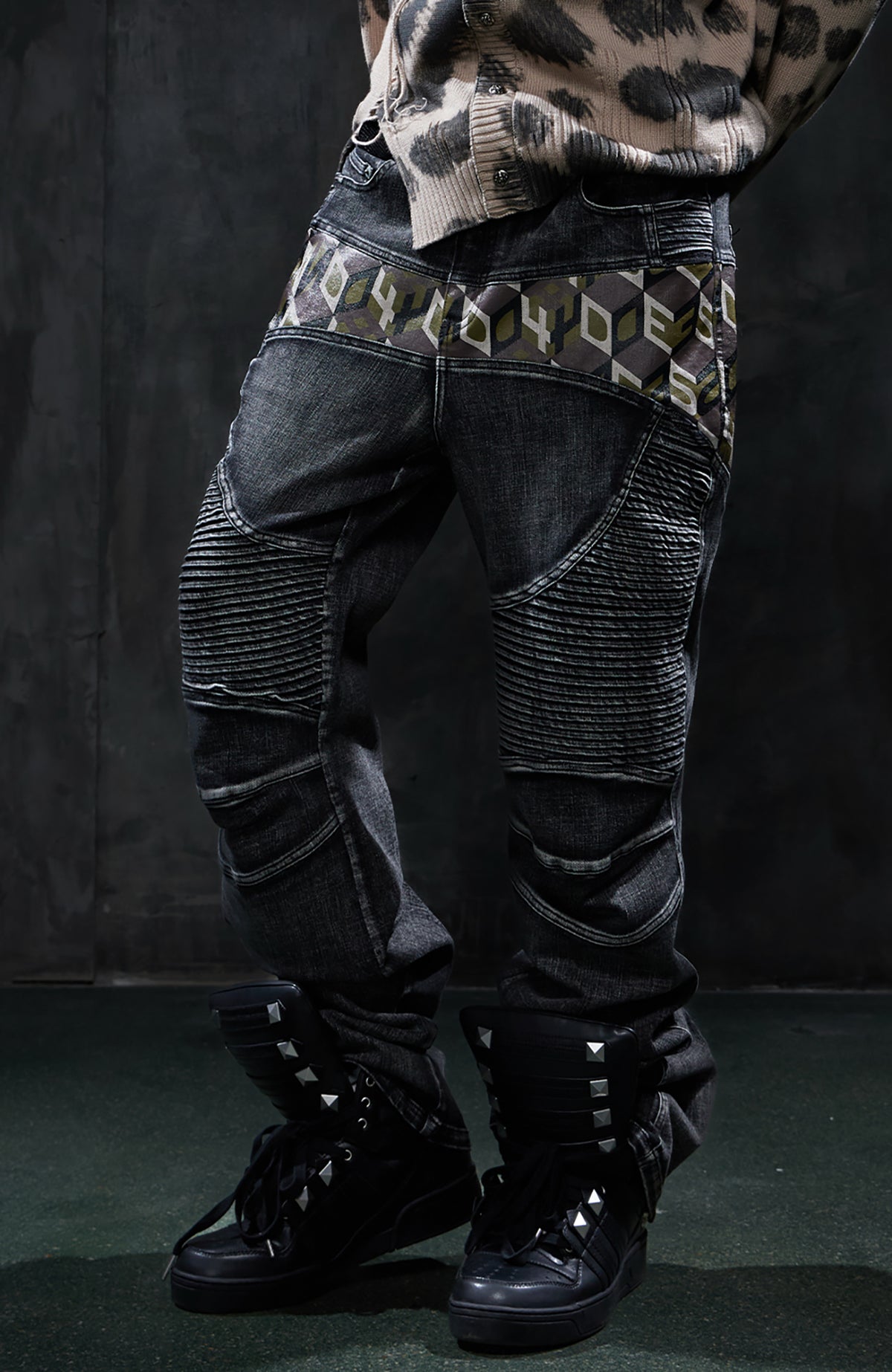 DND4DES Retro Monogram Straight-Leg Jeans
