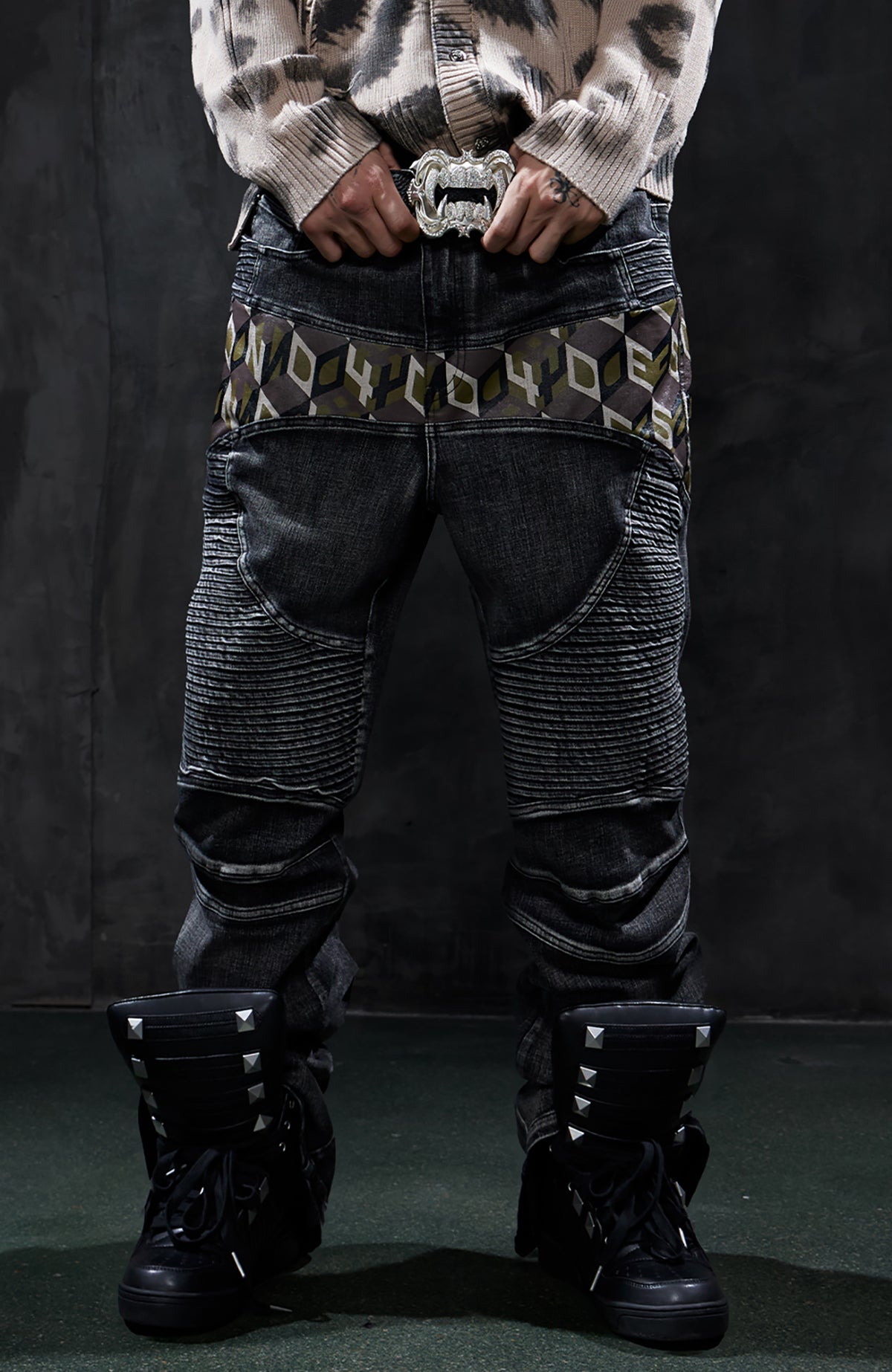 DND4DES Retro Monogram Straight-Leg Jeans