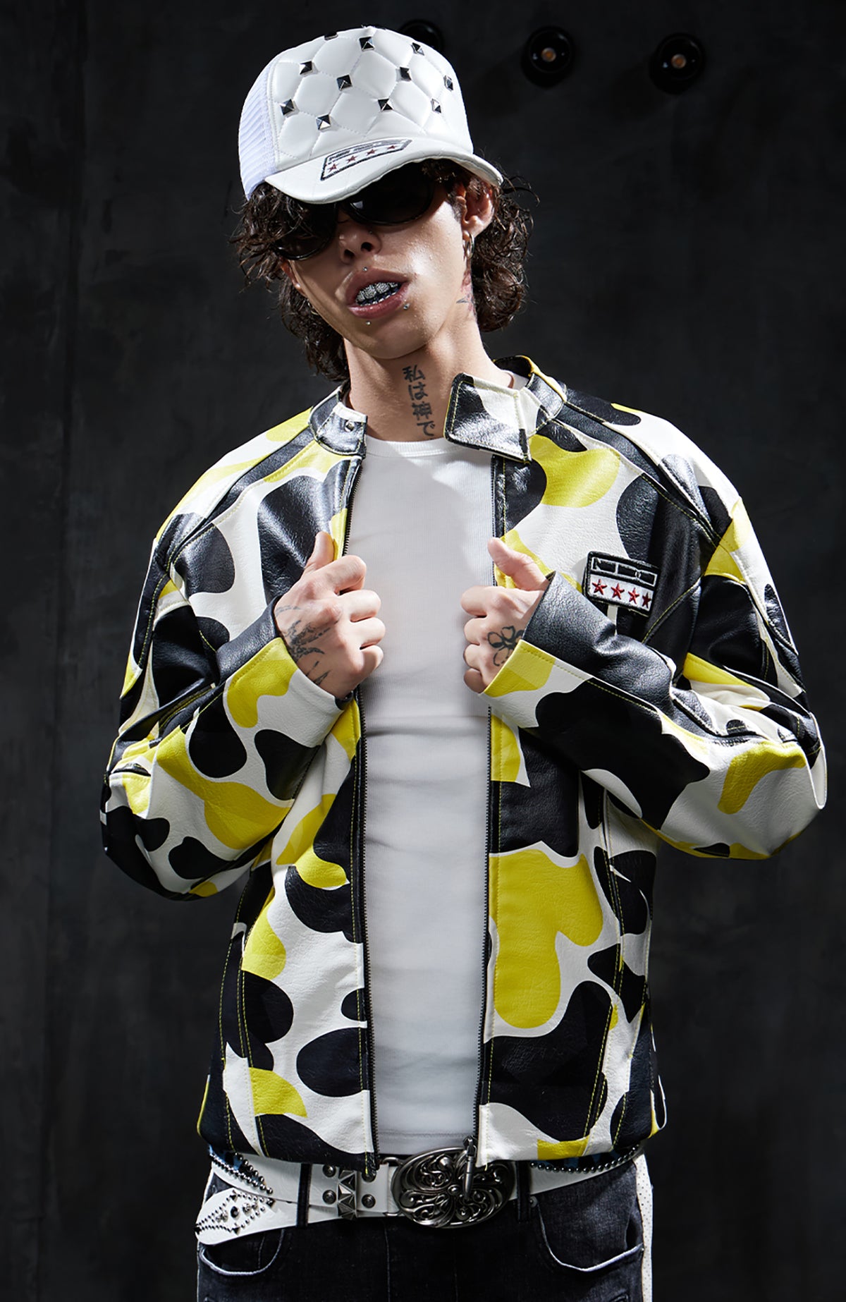DND4DES Camo Star Full-Print Zip-Up Jacket