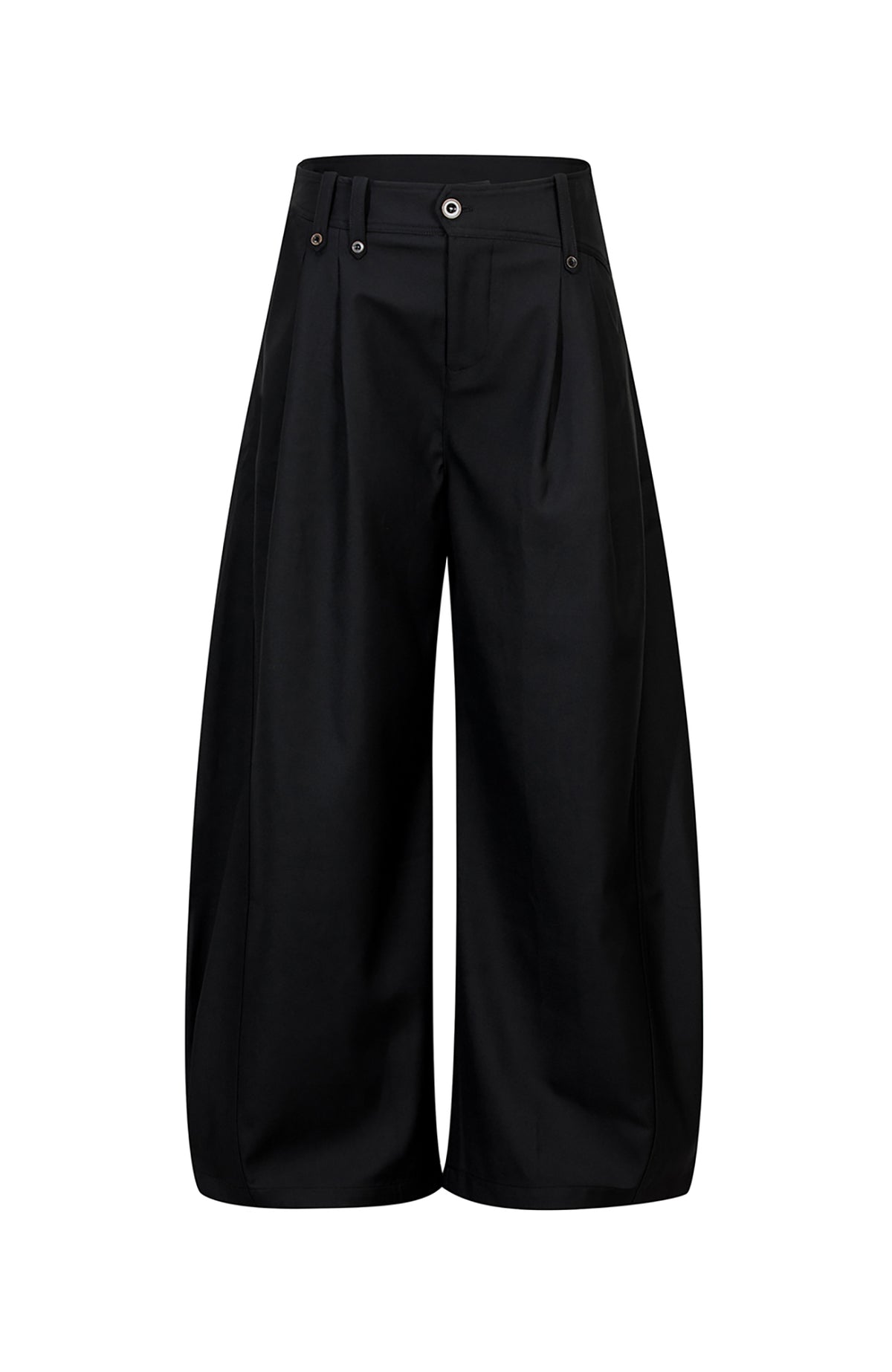 BOTANICA Pleated Curved-Leg Trousers