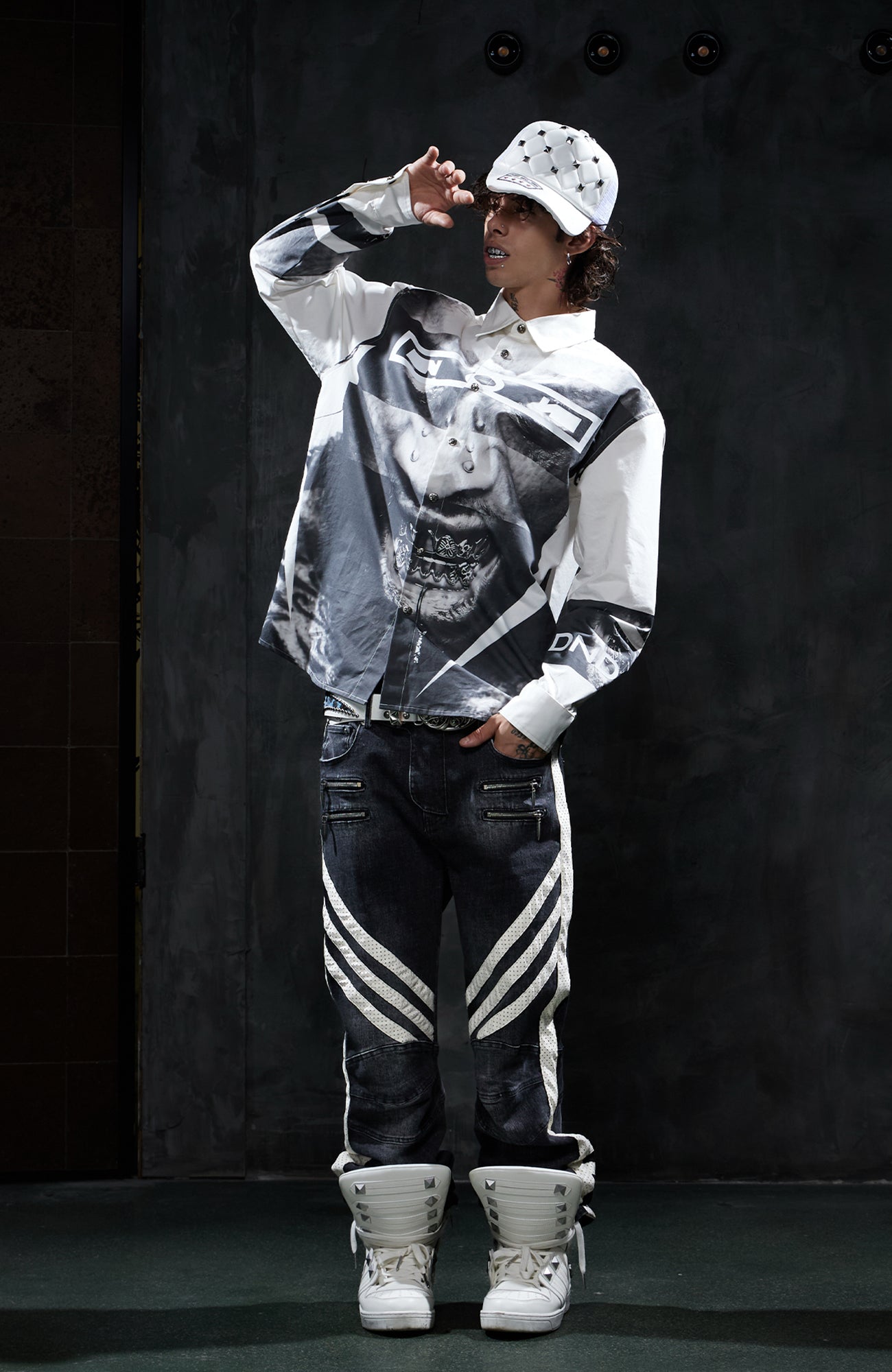 DND4DES Graphic Portrait Long-Sleeve Shirt