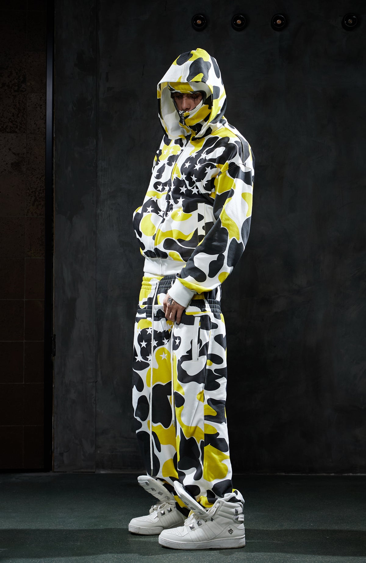 DND4DES Camo Star Full-Print Mask Hoodie