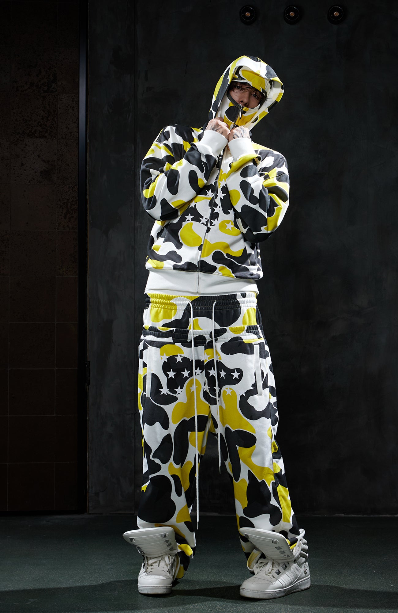DND4DES Camo Star Full-Print Mask Hoodie