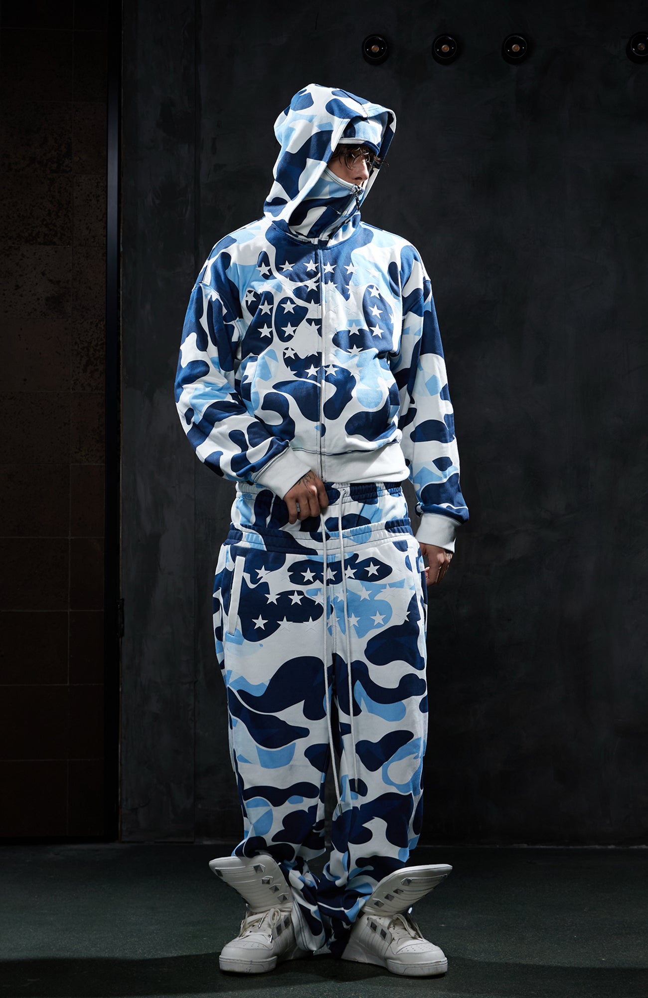 DND4DES Camo Star Full-Print Mask Hoodie